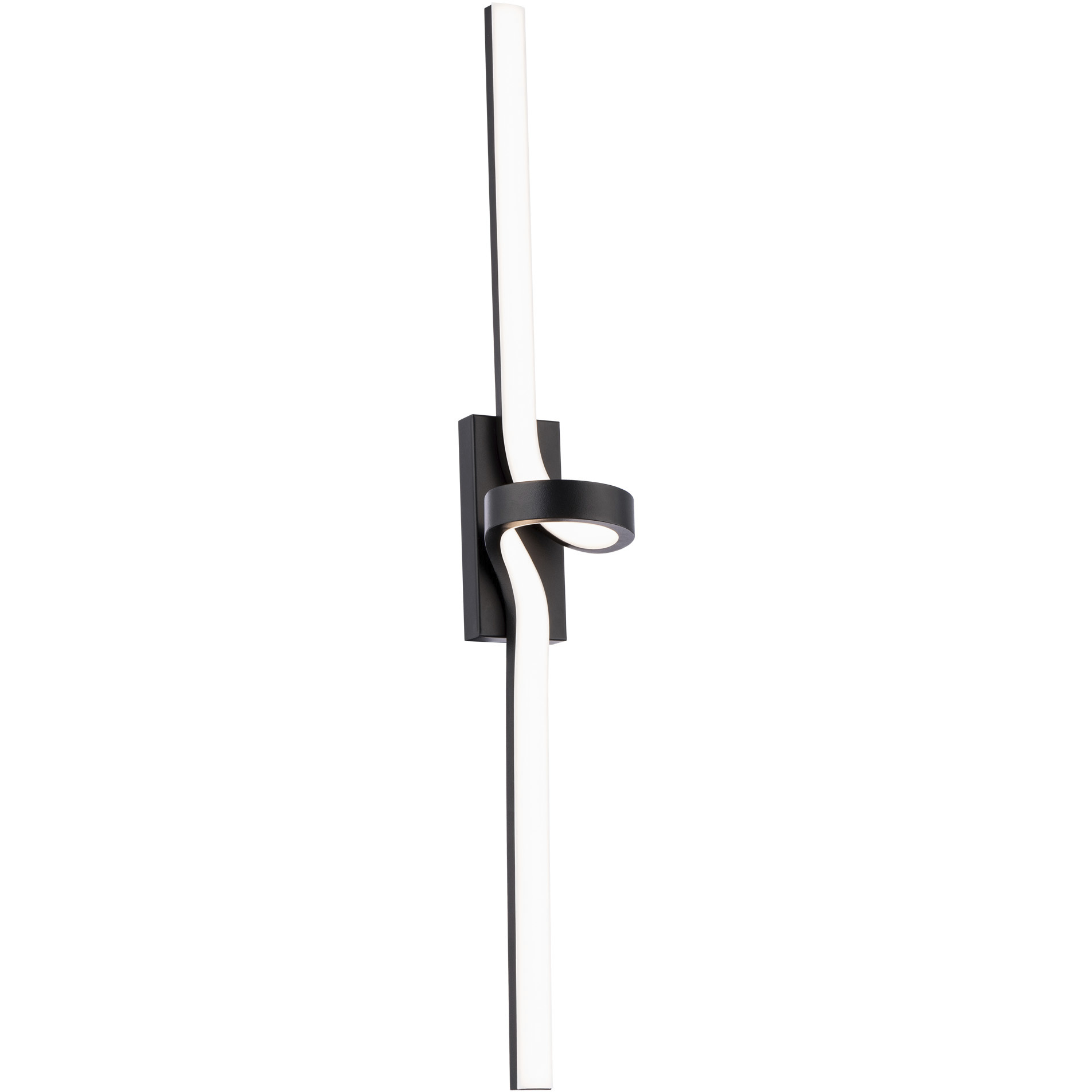 Loophole LED 5.5 inch Black Bath Vanity & Wall Light in 3000K, dweLED