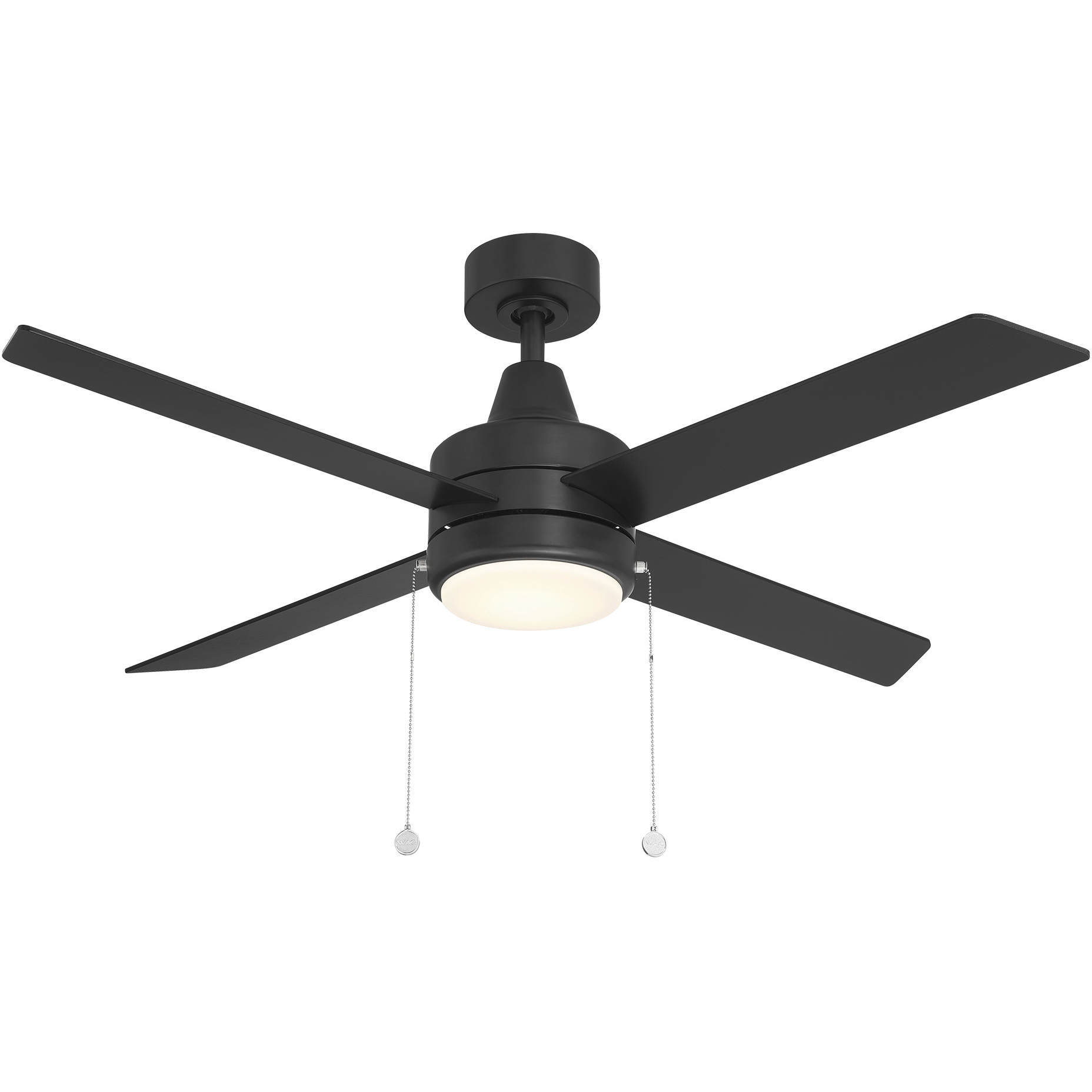 Quade 52 inch Matte Black Downrod Ceiling Fan