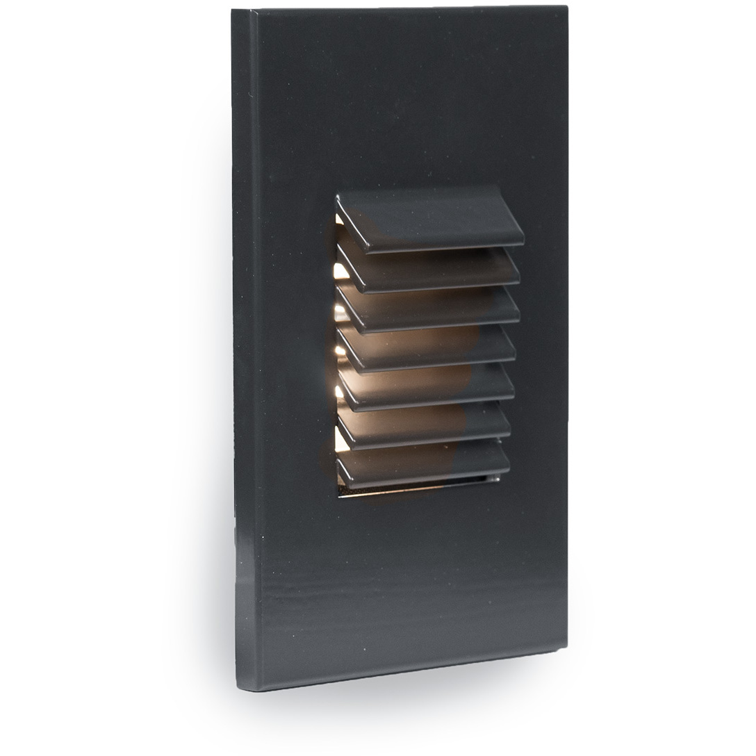 LEDme Step and Wall Lights 277 3 watt Black On Aluminum Step Light in Amber