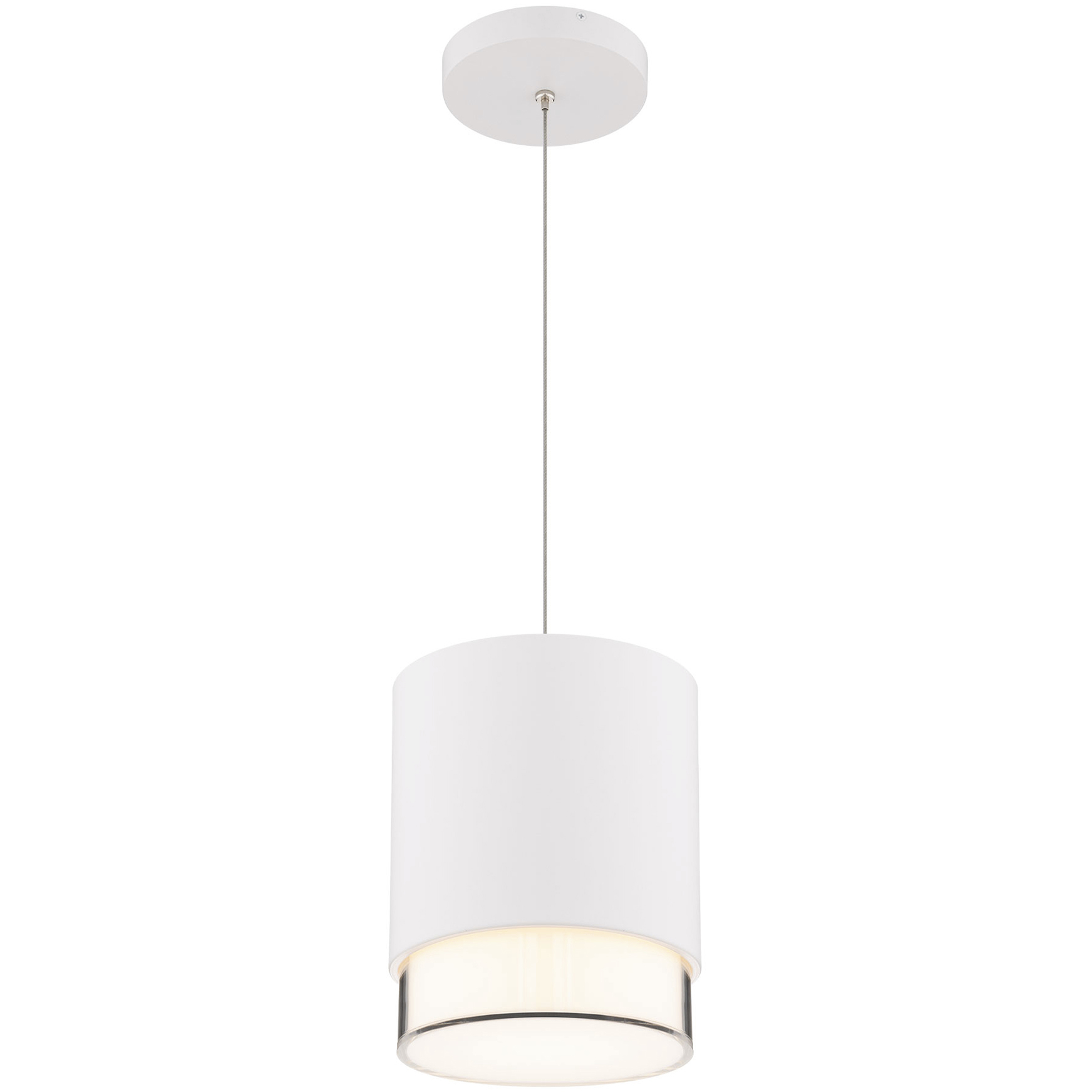 Cloak LED 4.63 inch White Pendant Ceiling Light in 4000K, dweLED