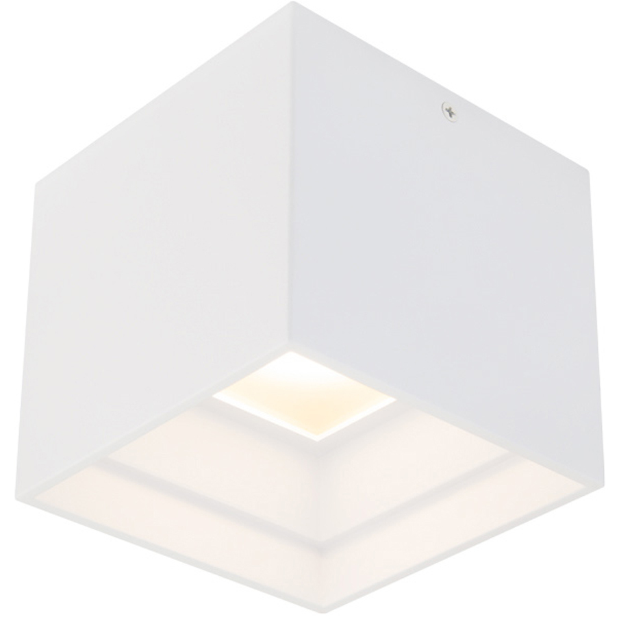 Downtown LED 5 inch White Flush Mount Ceiling Light in 3000K, dweLED