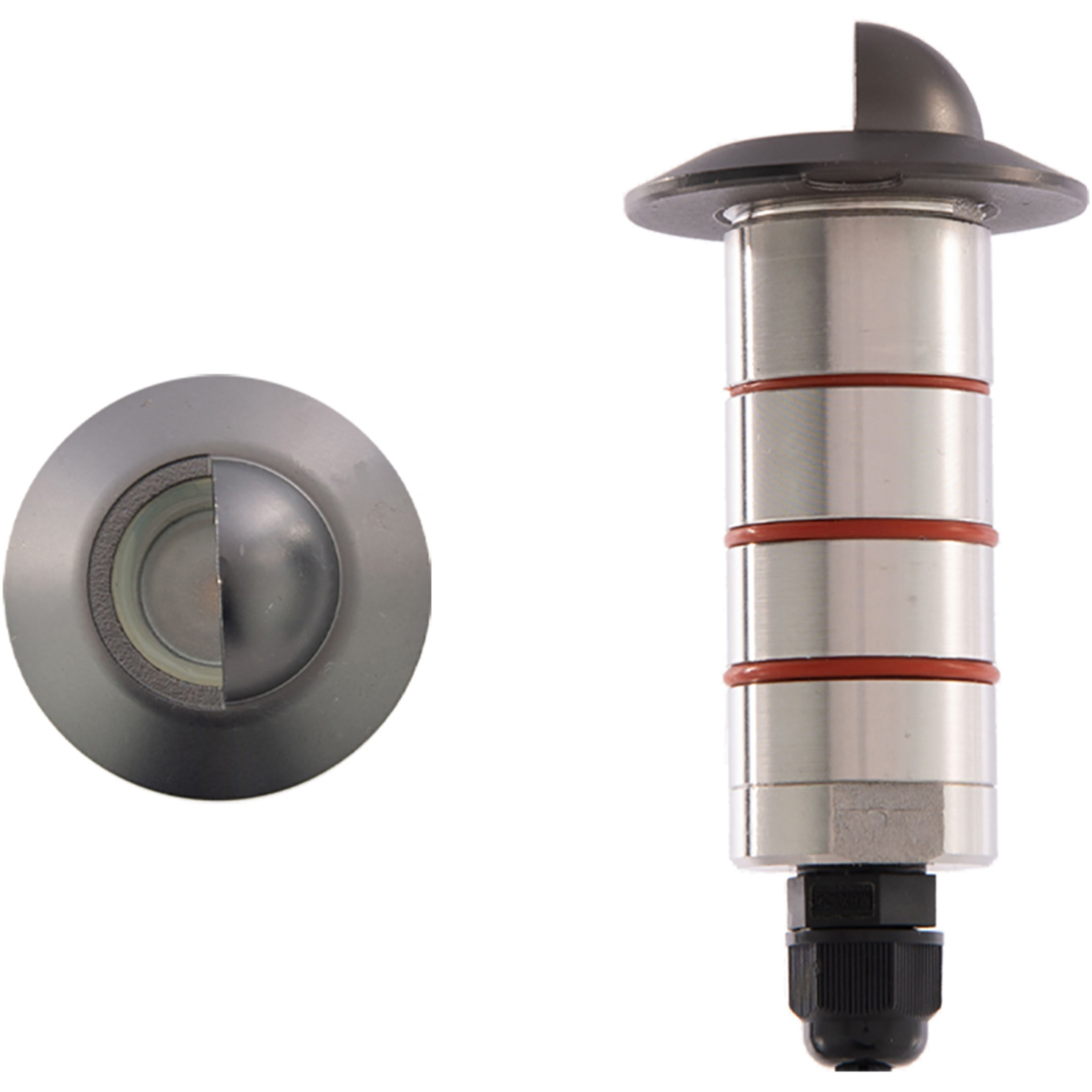 Inground Indicator Light 12 2 watt Stainless Steel Coated in Bronze Path Indicator Light in 3000K Warm White LED, WAC Landscape