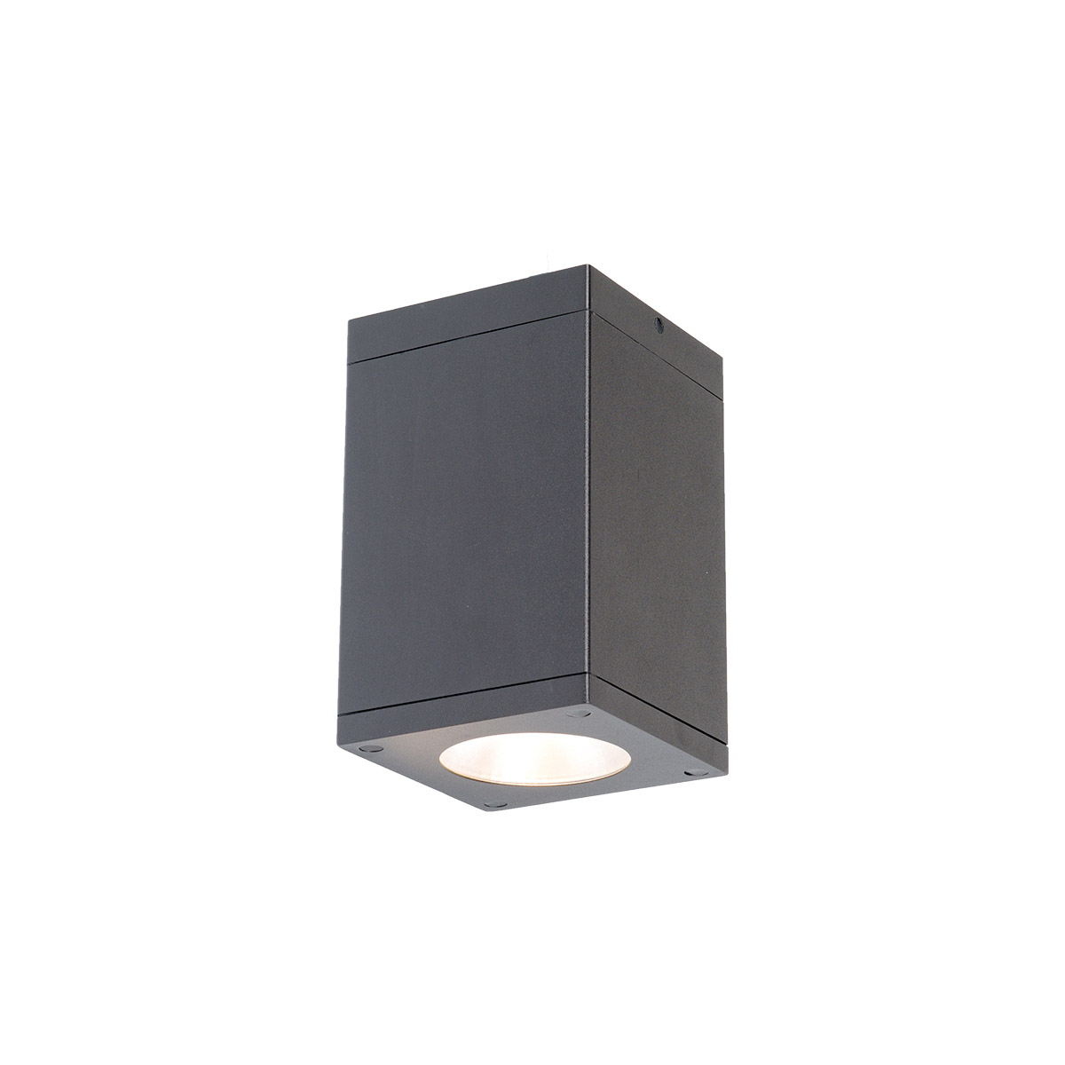 Cube Arch LED 5.5 inch Graphite Outdoor Flush in Spot, 85, 2700K