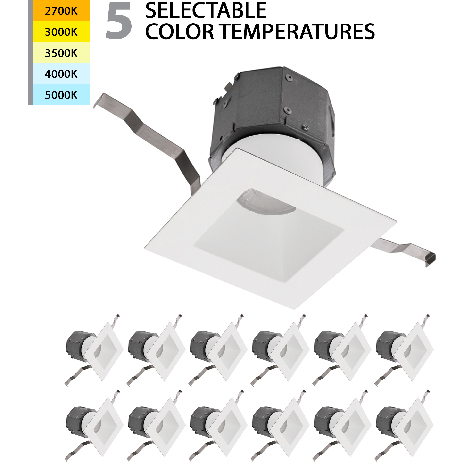Pop-in LED Module - Universal Driver White Recessed Kit in 5000K