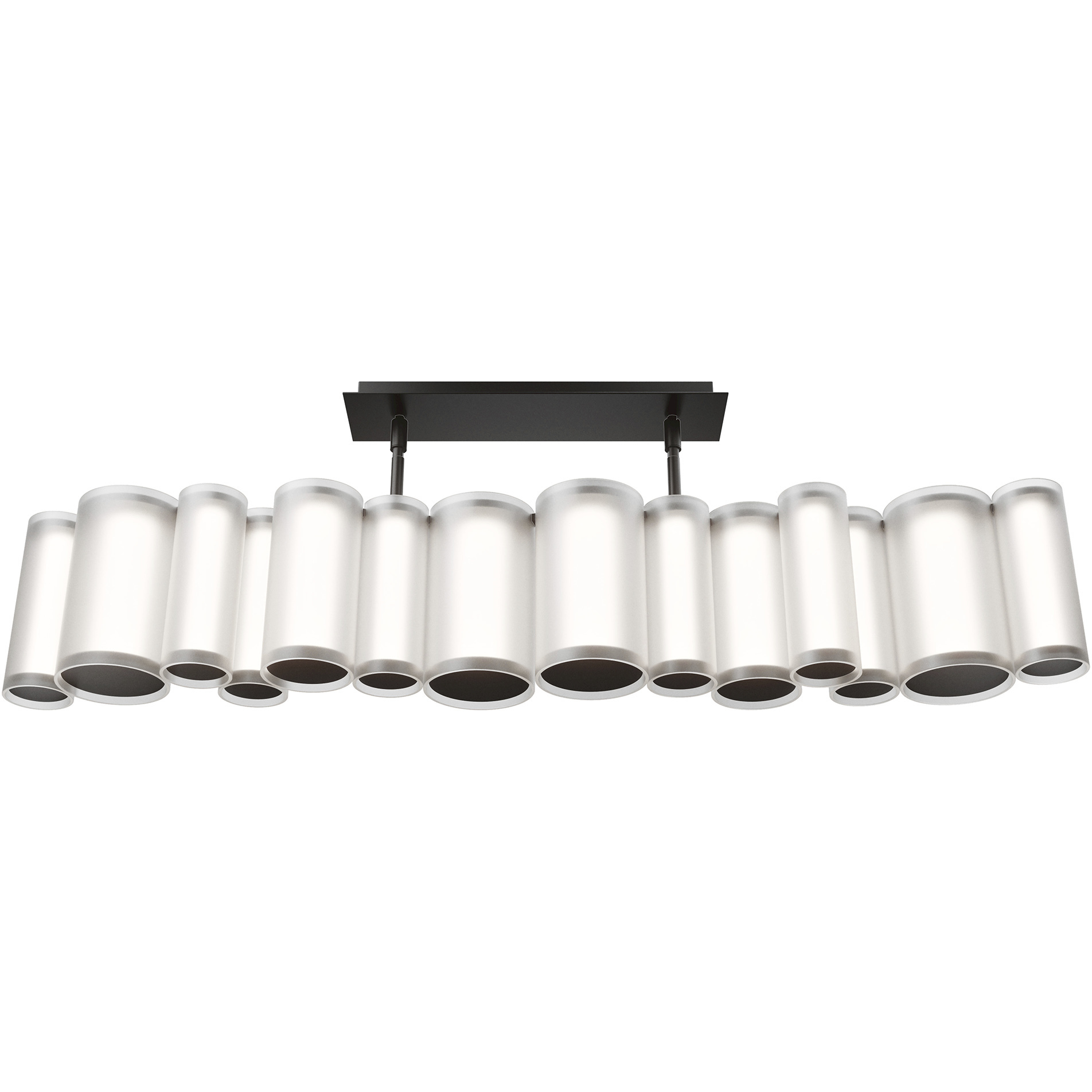 Troop LED 37.38 inch Black Linear Pendant Ceiling Light, dweLED