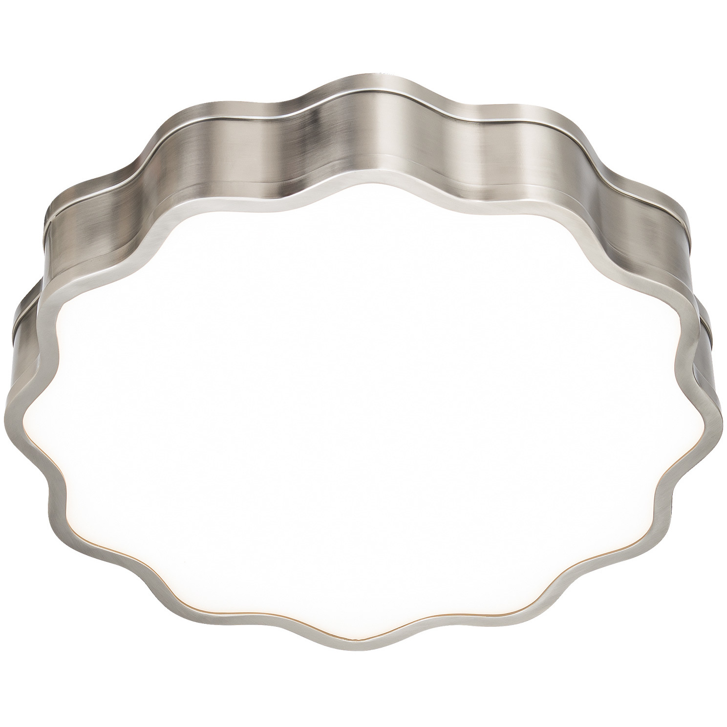 Vaughan LED 16 inch Brushed Nickel Flush Mount Ceiling Light, dweLED