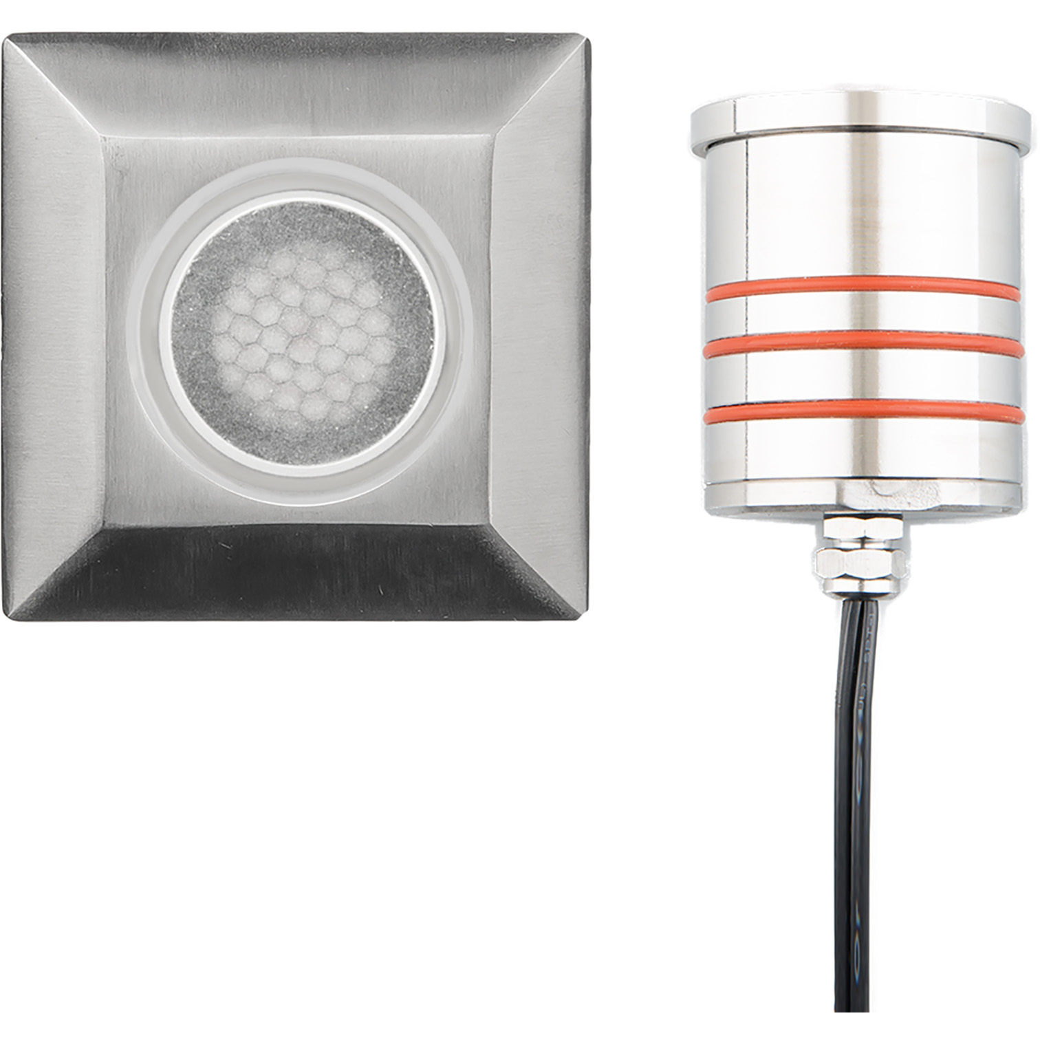 Inground Recessed Light 12 4 watt Stainless Steel Path Indicator Light in 3000K Warm White LED, WAC Landscape