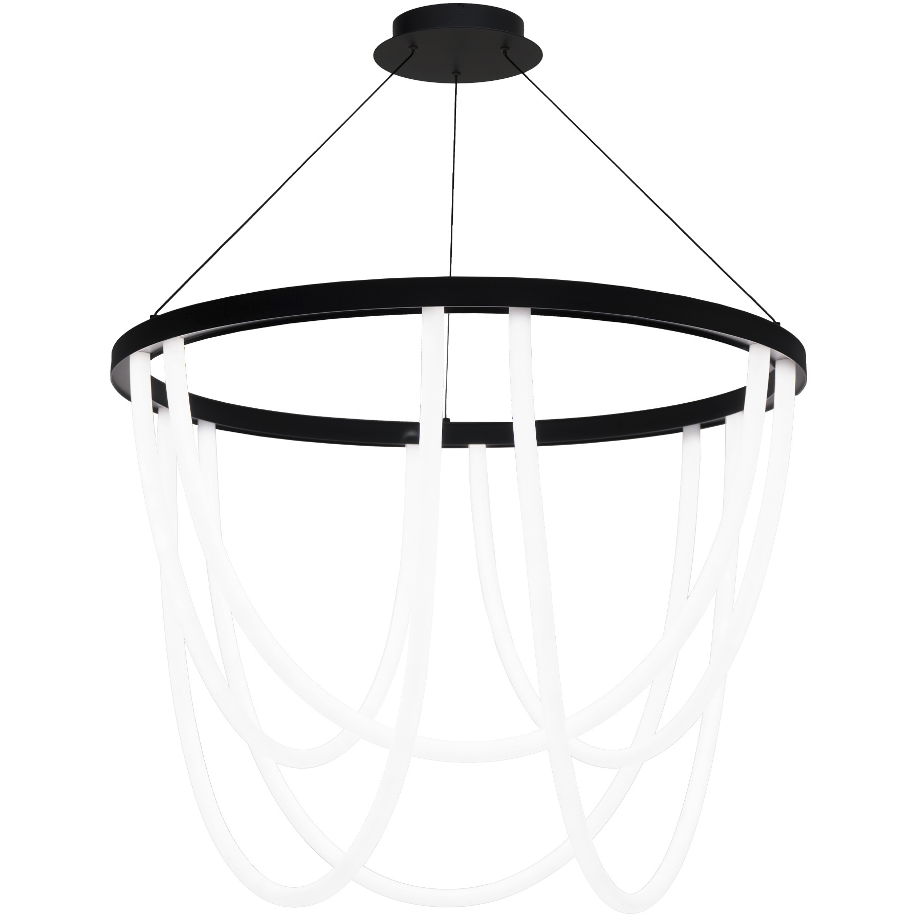 Margarite LED 36 inch Black Chandelier Ceiling Light, dweLED