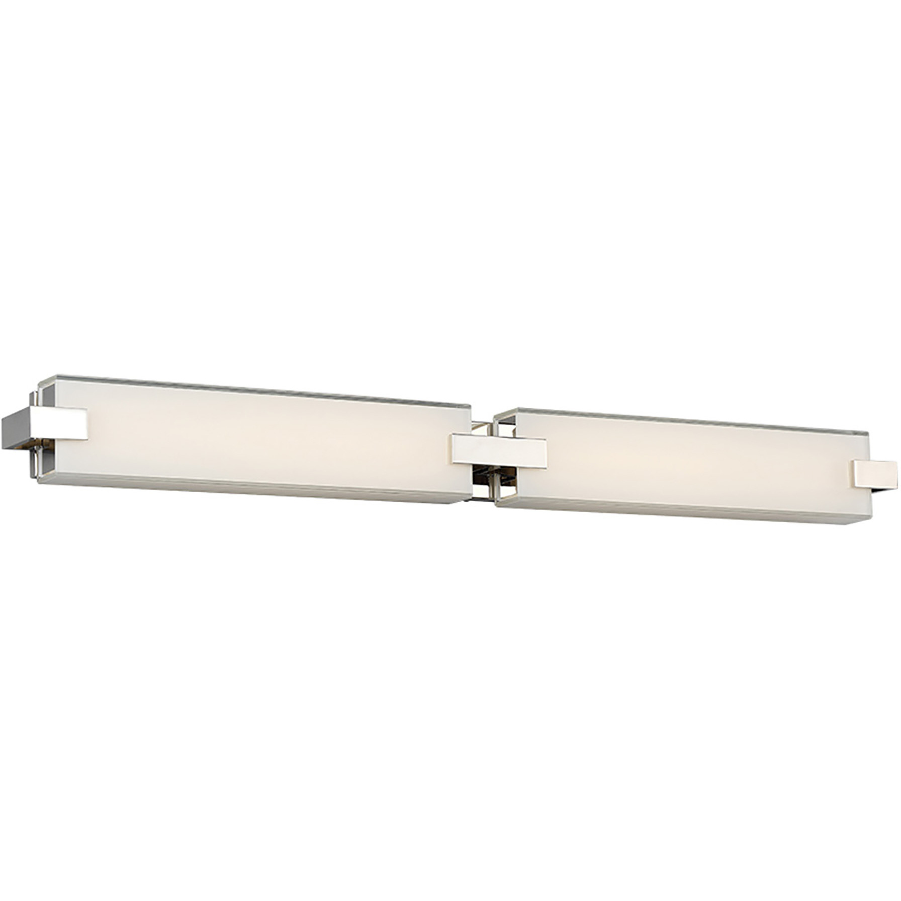 Bliss LED 36 inch Polished Nickel Bath Vanity & Wall Light in 3000K, dweLED