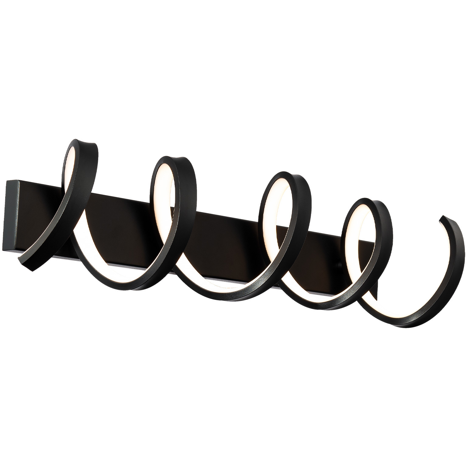 Marques LED 30 inch Black Bath Vanity & Wall Light, dweLED