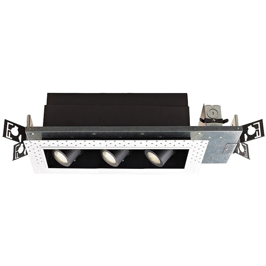Precision Multiples LED Black Multiple Recessed Trim in 2700K, Non-IC