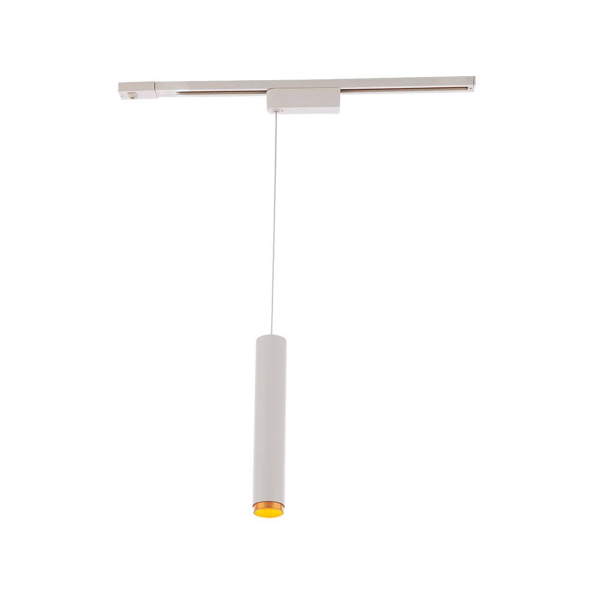 Silo Pendants 1 Light 120 White/Gold Track Head Ceiling Light in 4000K