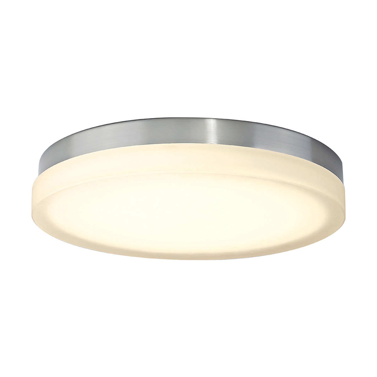 Brushed nickel led round flush mount on sale