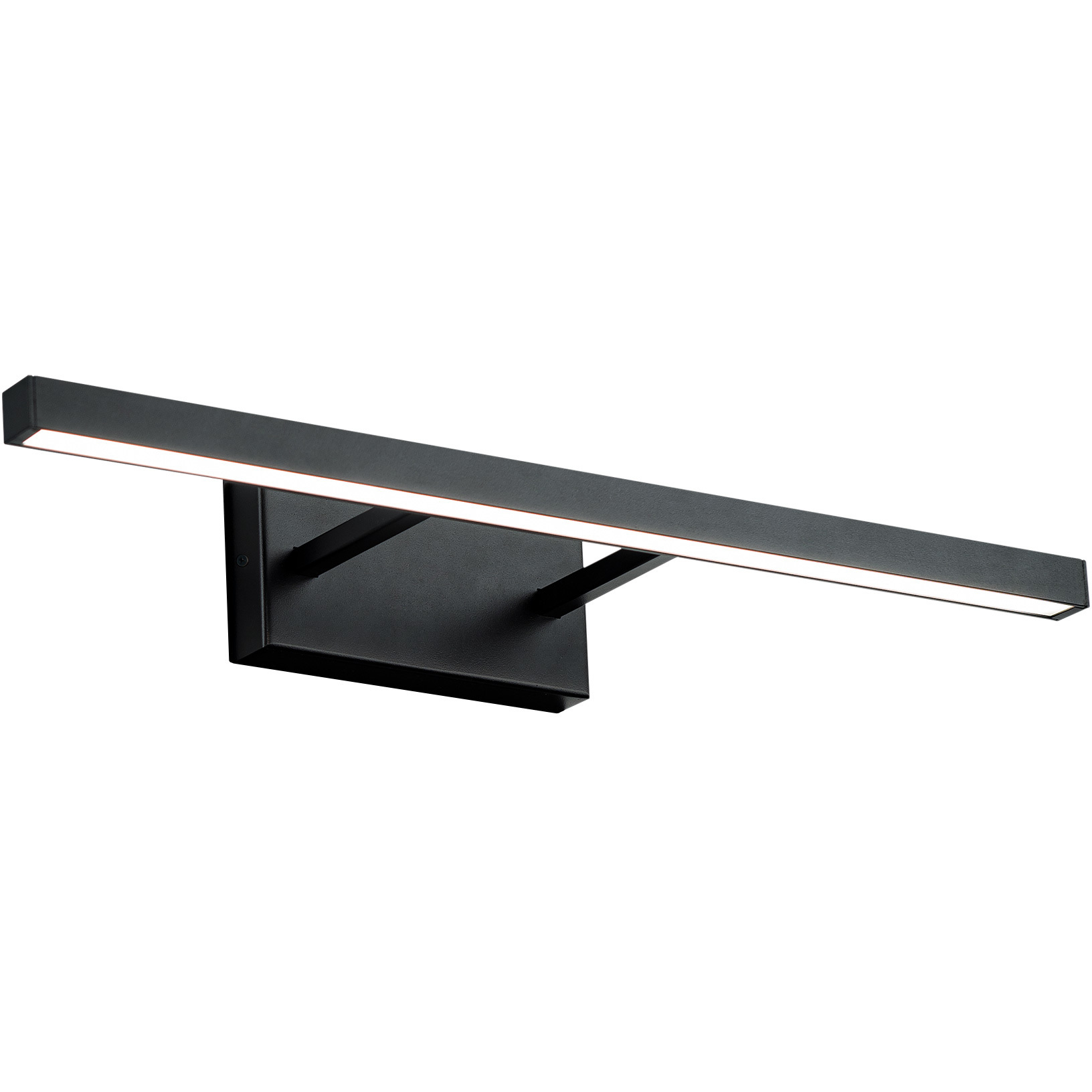 Parallax LED 18 inch Black Bath Vanity & Wall Light in 3000K, dweLED