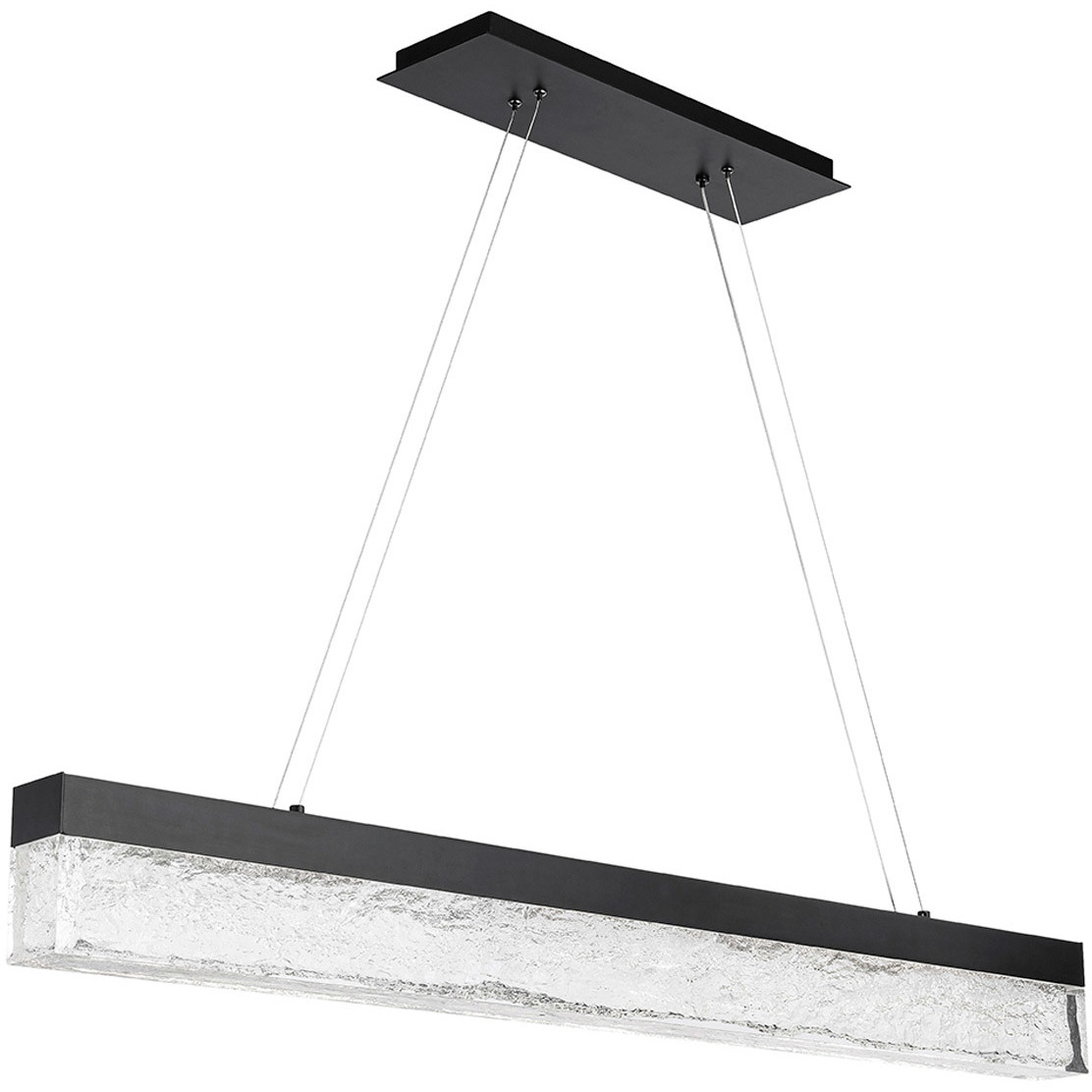 Effervescent LED 45 inch Black Linear Pendant Ceiling Light, dweLED Effervescent LED 45 inch Black Linear Pendant Ceiling Light, dweLED