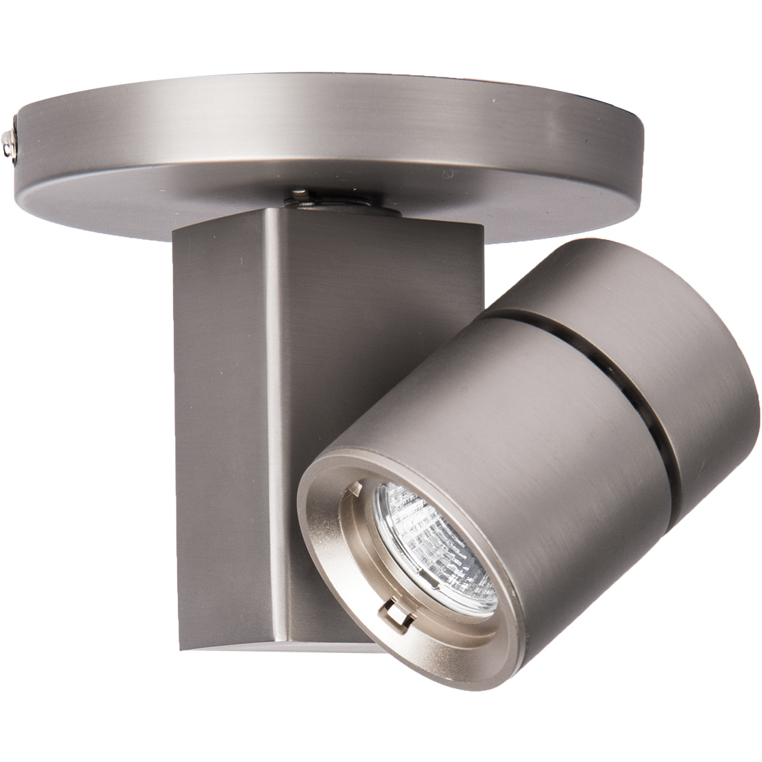 Exterminator II LED 4.5 inch Brushed Nickel Flush Mount Ceiling Light in Flood, 85, 3500K, Monopoint