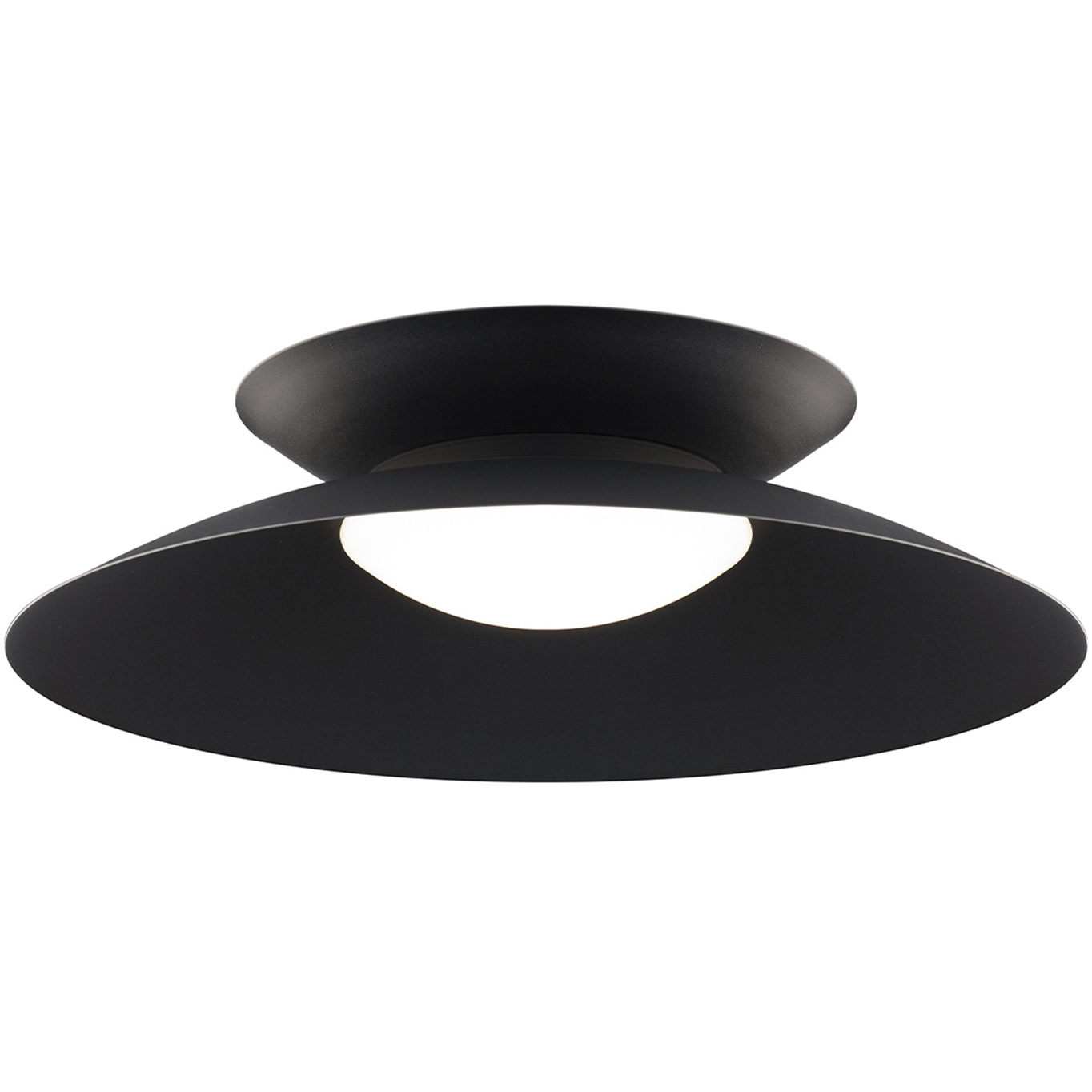 Miso LED 22 inch Black Flush Mount Ceiling Light in 3000K, dweLED