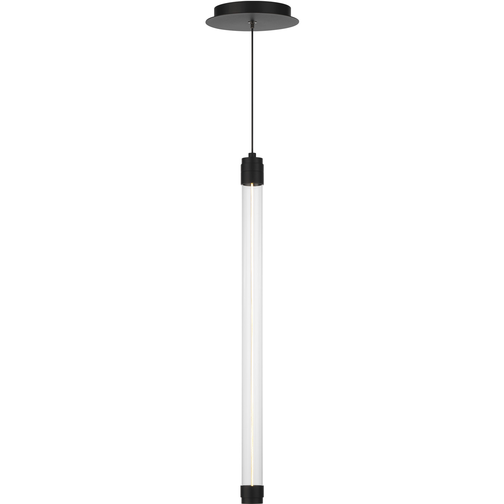 WAC Lighting PD-51322-BK Jedi 1 Light 1.5 inch Black Pendant
