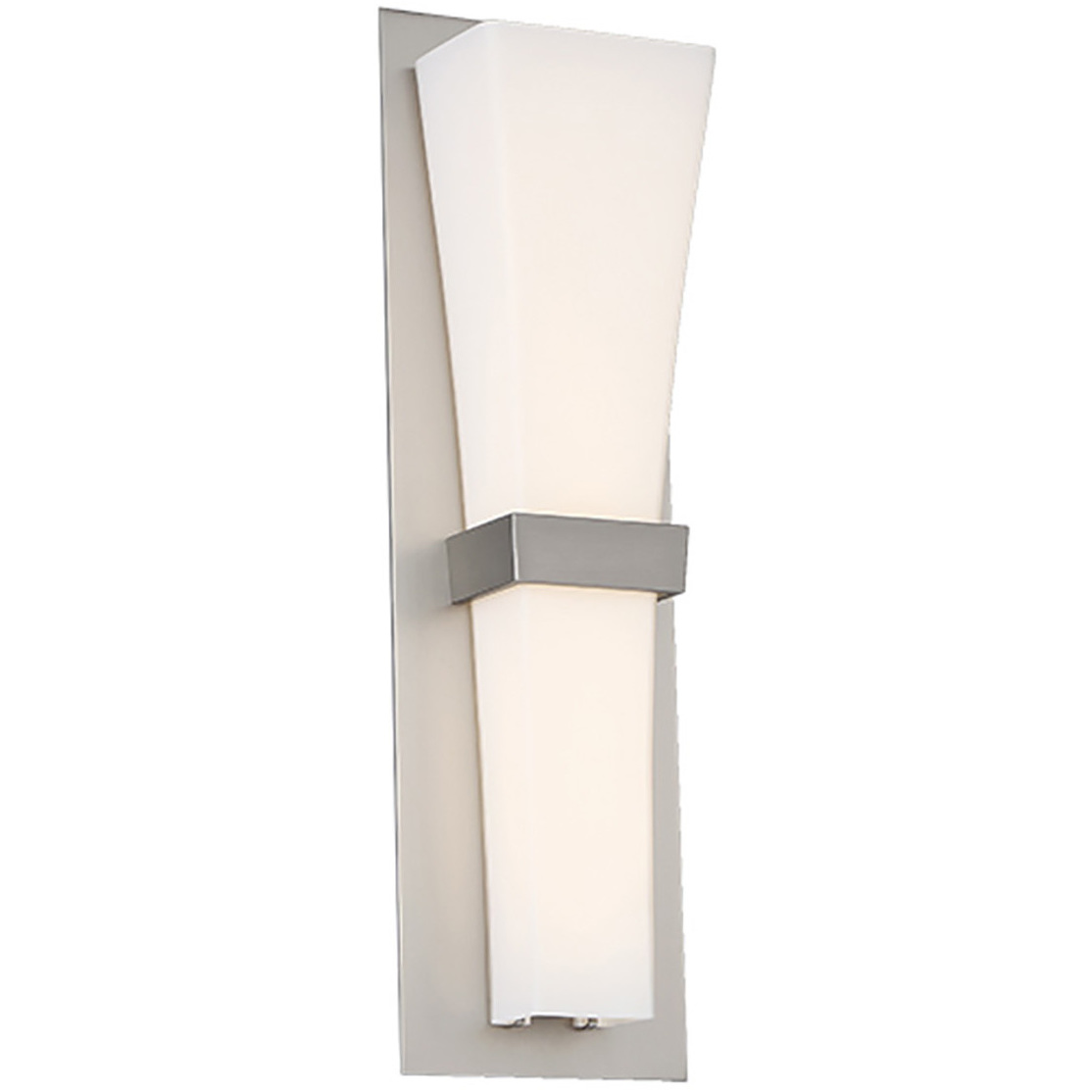 Prohibition LED 4 inch Satin Nickel ADA Wall Sconce Wall Light in 3000K, dweLED