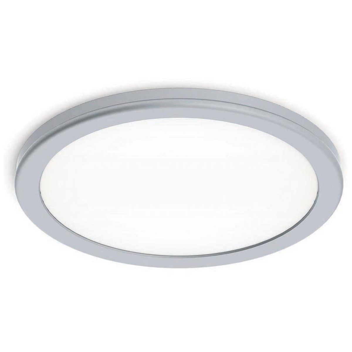 Geos LED 10.25 inch Titanium Flush Mount Ceiling Light in 2700K, dweLED