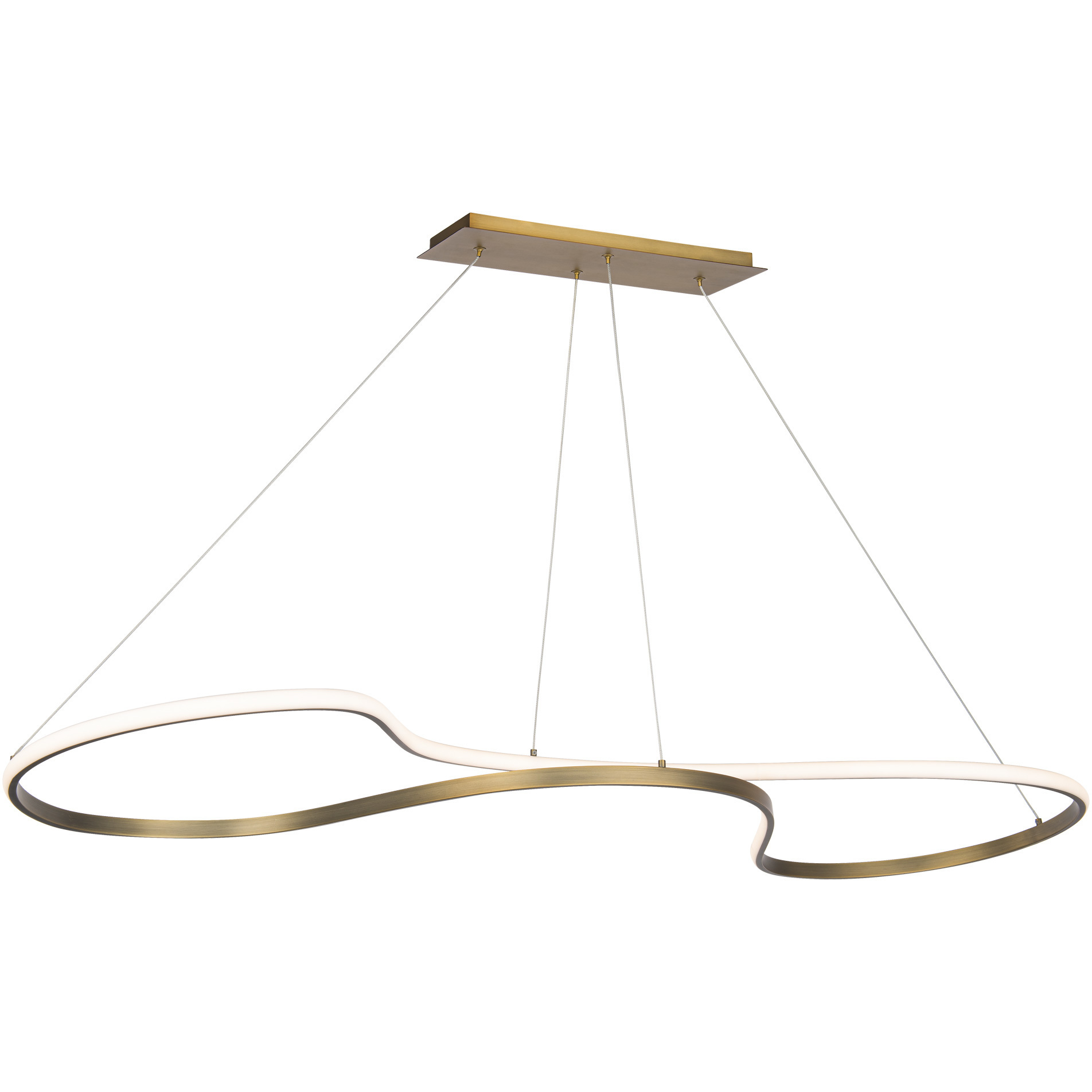 Marques LED 17 inch Aged Brass Pendant Ceiling Light, dweLED