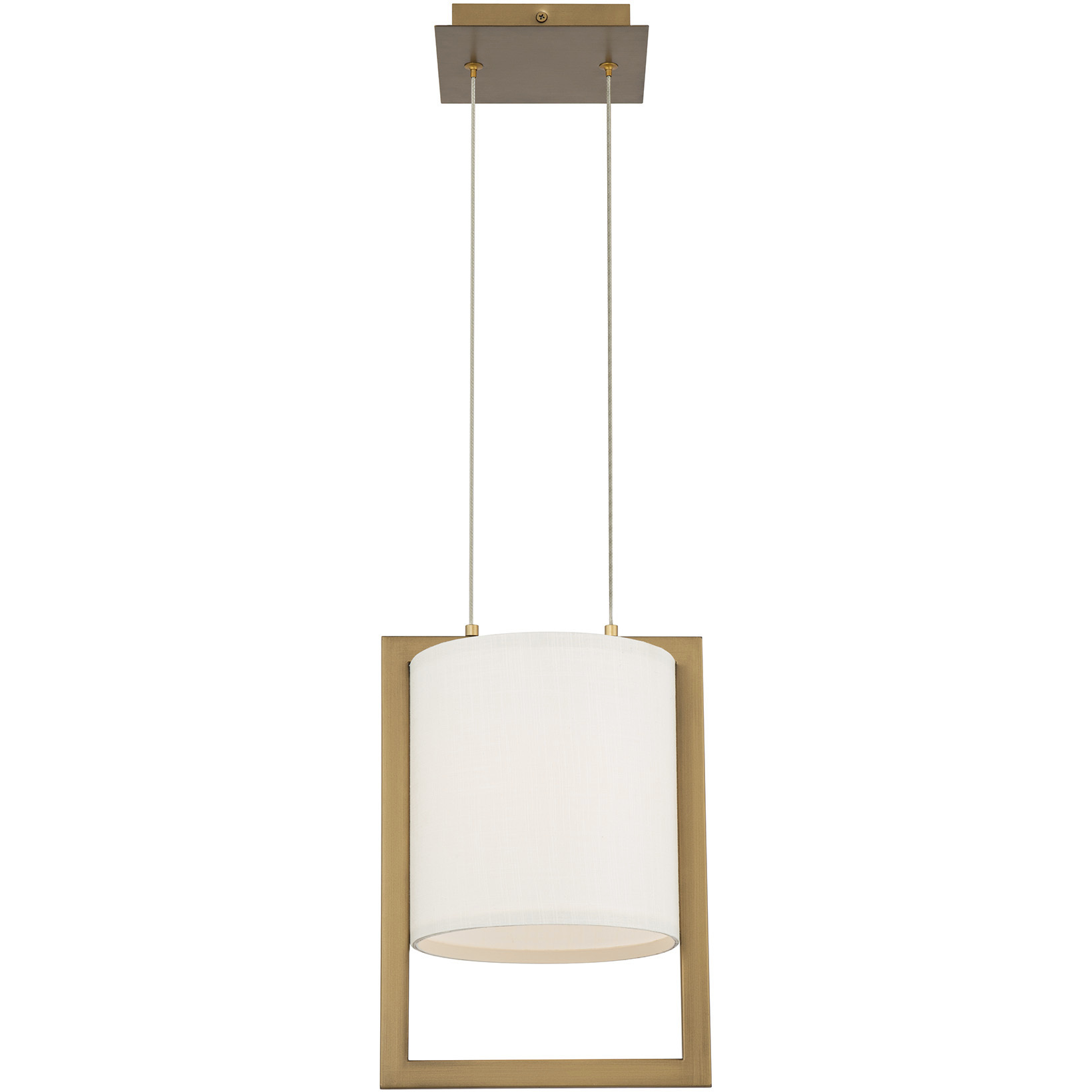 Park Avenue LED 9.13 inch Aged Brass Pendant Ceiling Light, dweLED