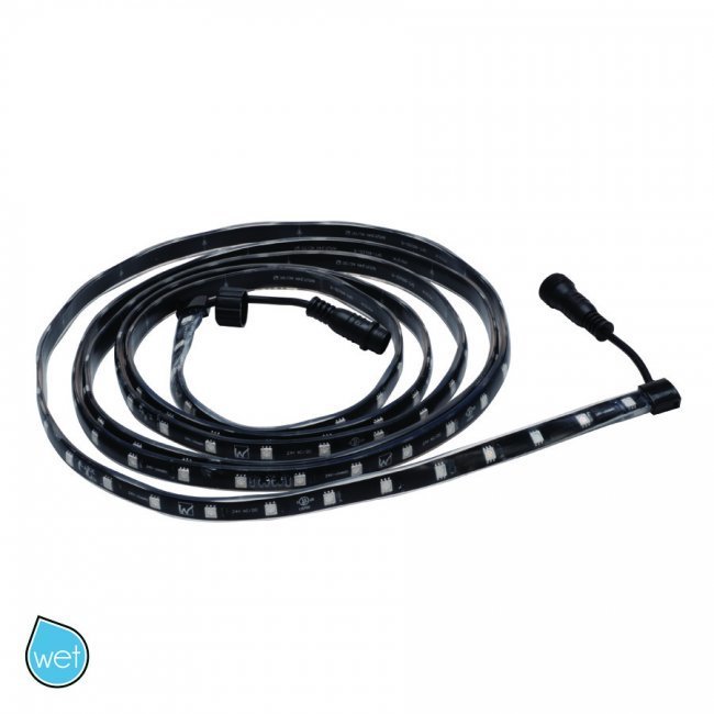 WAC Lighting LED TCO 5 RGB InvisiLED LED 0.75 inch Black Outdoor LED Strip Lighting in 5ft Outdoor LED 24V Strip Light WAC Lighting