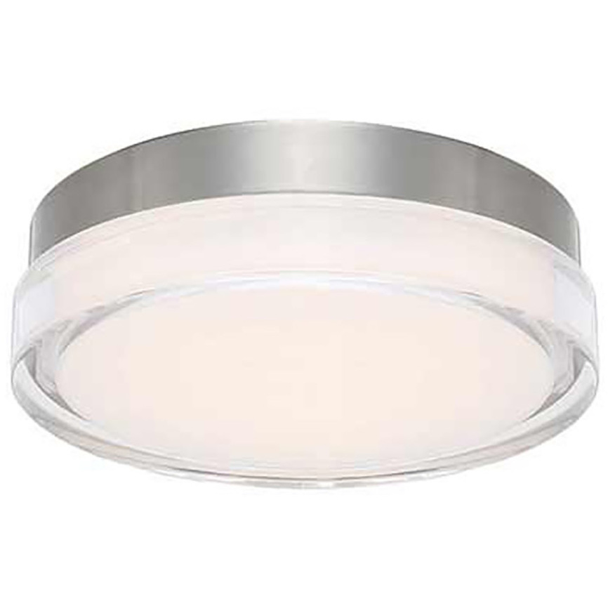 Dot LED 6.25 inch Stainless Steel Flush Mount Ceiling Light in 3500K, dweLED