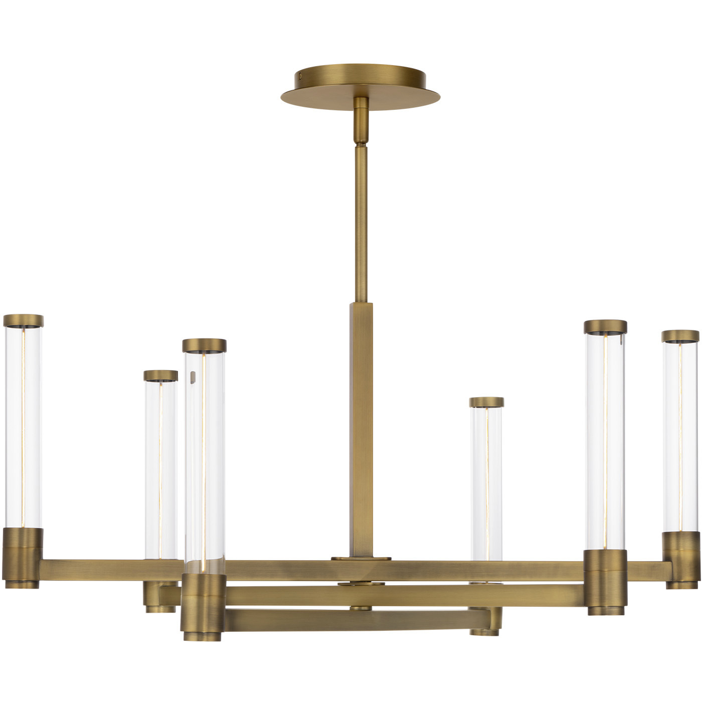 WAC Lighting PD-51327-AB Jedi LED 27 inch Aged Brass Chandelier