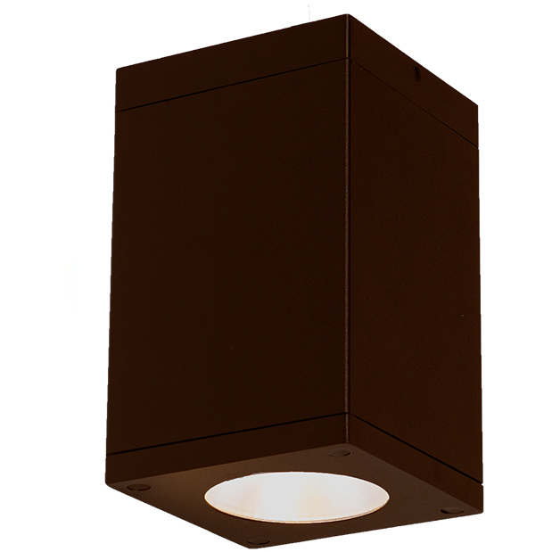 Cube Arch LED 5.5 inch Bronze Outdoor Flush in Flood, 90, 2700K