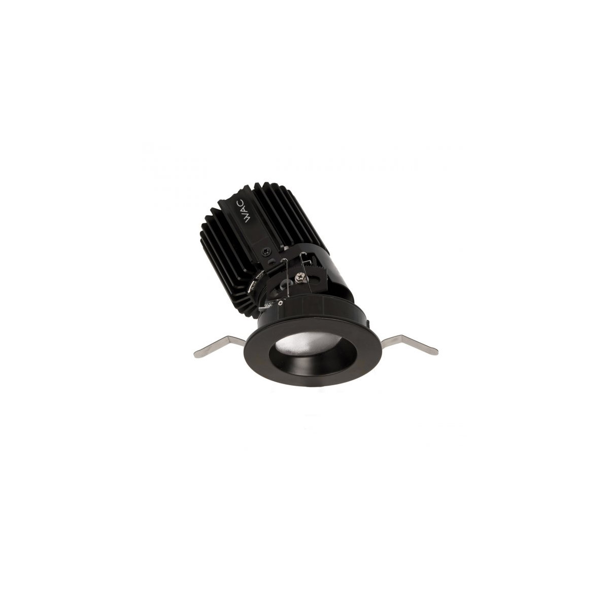 Volta LED Black Recessed Lighting in Flood, 85, 2700K, Round