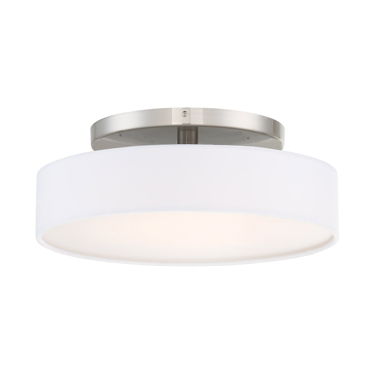 Manhattan LED Convertible Semi Flush Mount in Brushed Nickel