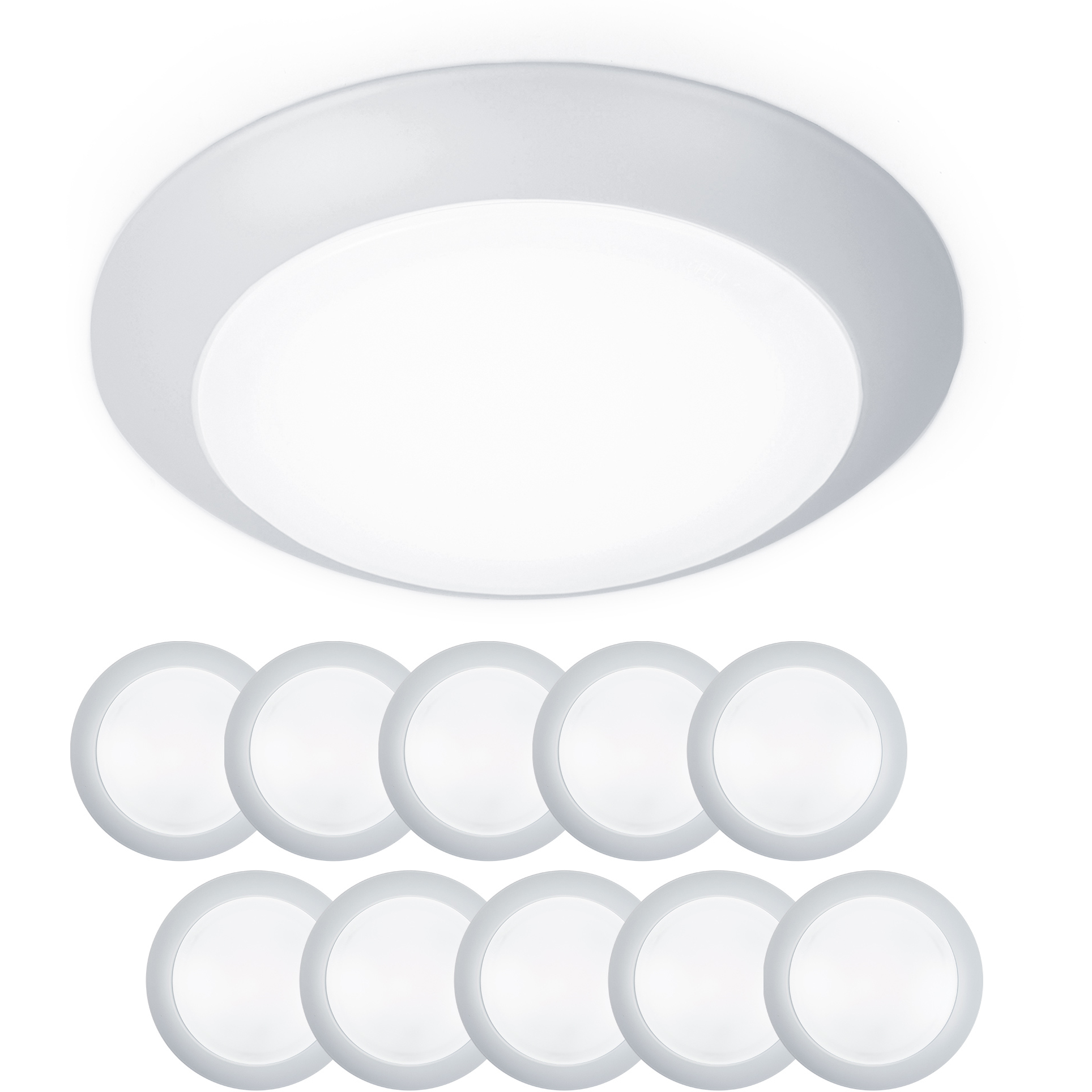 和紙照明 wash light エッセンシャルストア WAC Lighting FM-306-930-WT-10 Disc LED 7.4 inch White Flush Mount