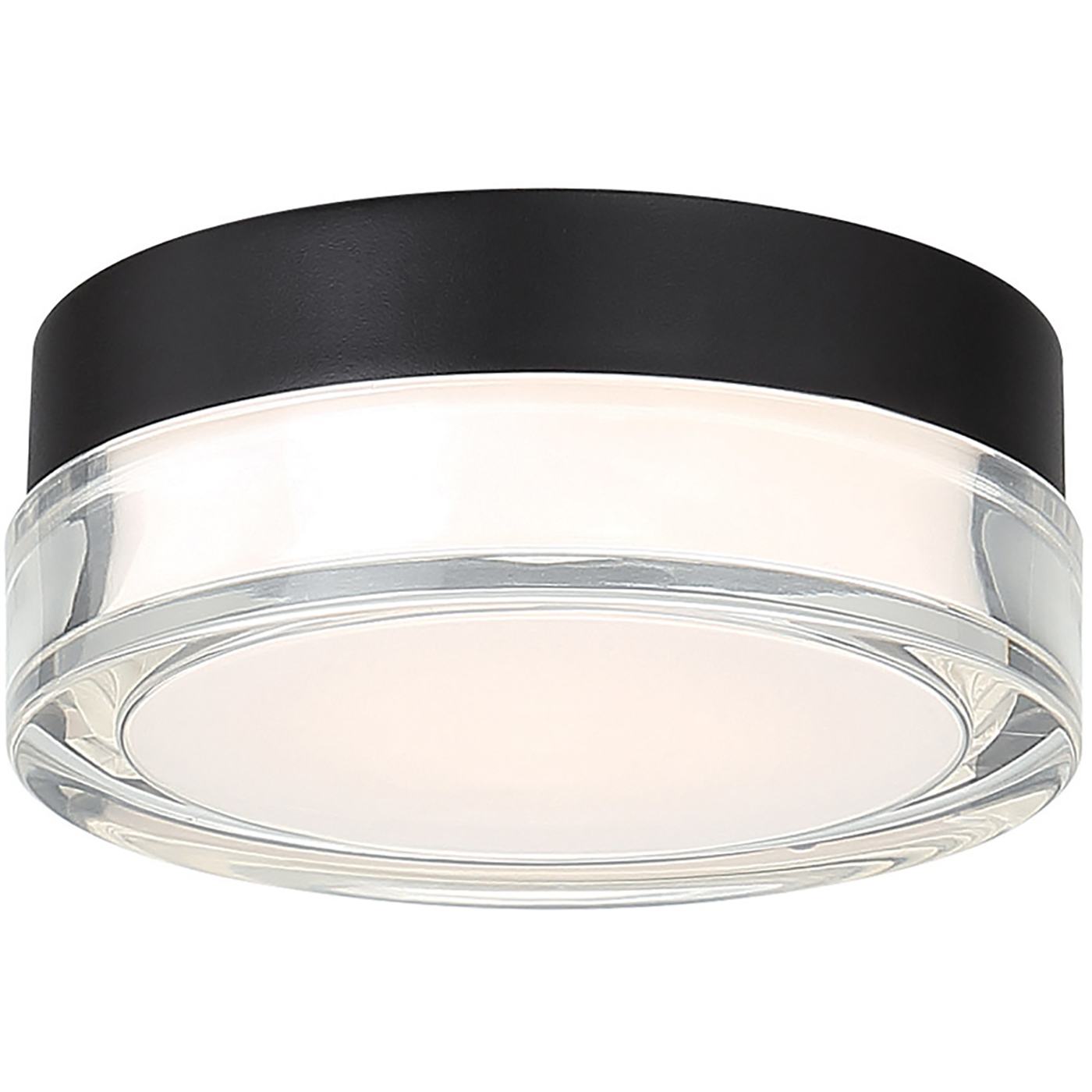 Dot LED 6.25 inch Black Flush Mount Ceiling Light in 3500K, dweLED
