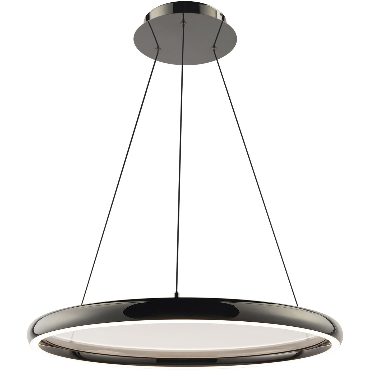 Huxley LED 23.38 inch Black Chrome Pendant Ceiling Light in 2700K, dweLED