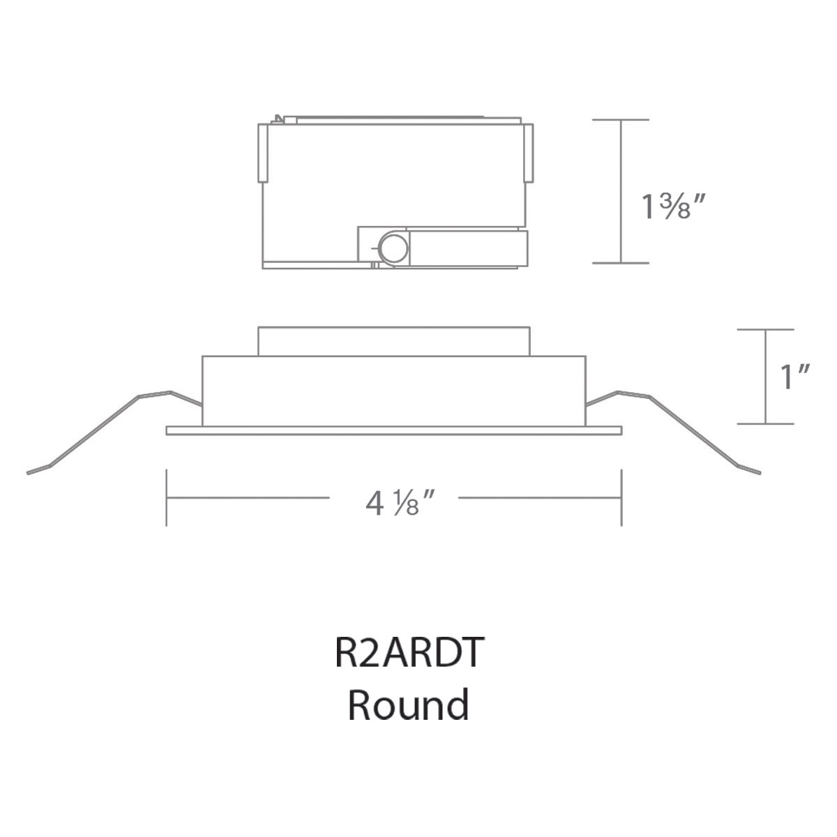 Aether Brushed Nickel Recessed Downlight in 85, 4000K