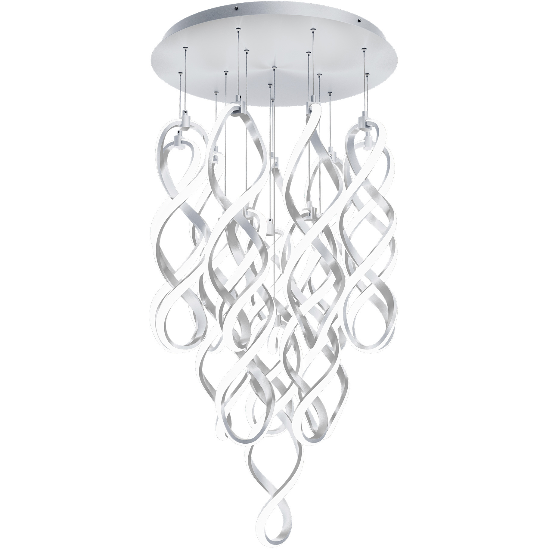 Interlace LED 23 inch Chrome Multi-Light Pendant Ceiling Light, dweLED