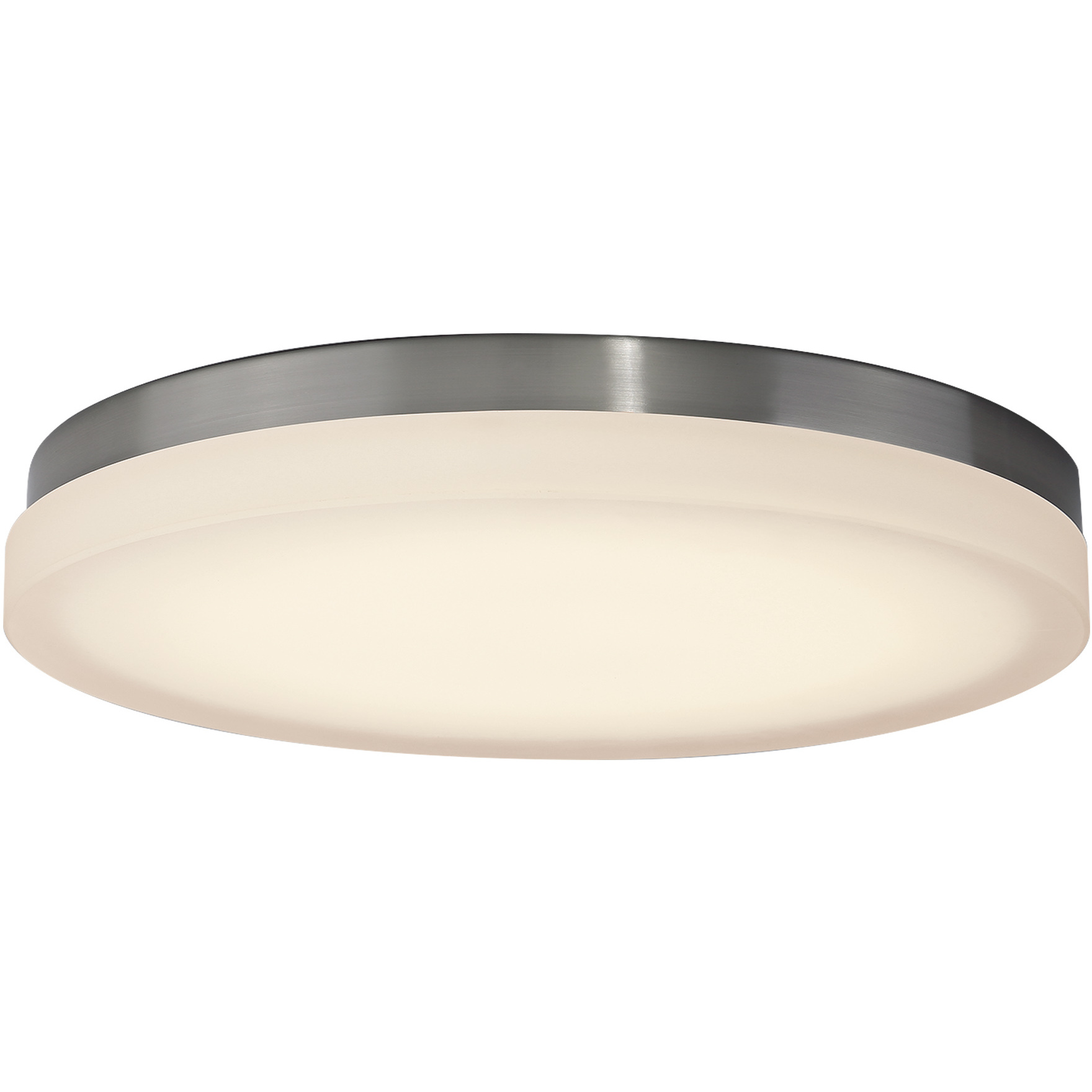 Slice LED 14 inch Brushed Nickel Flush Mount Ceiling Light in 3000K, dweLED