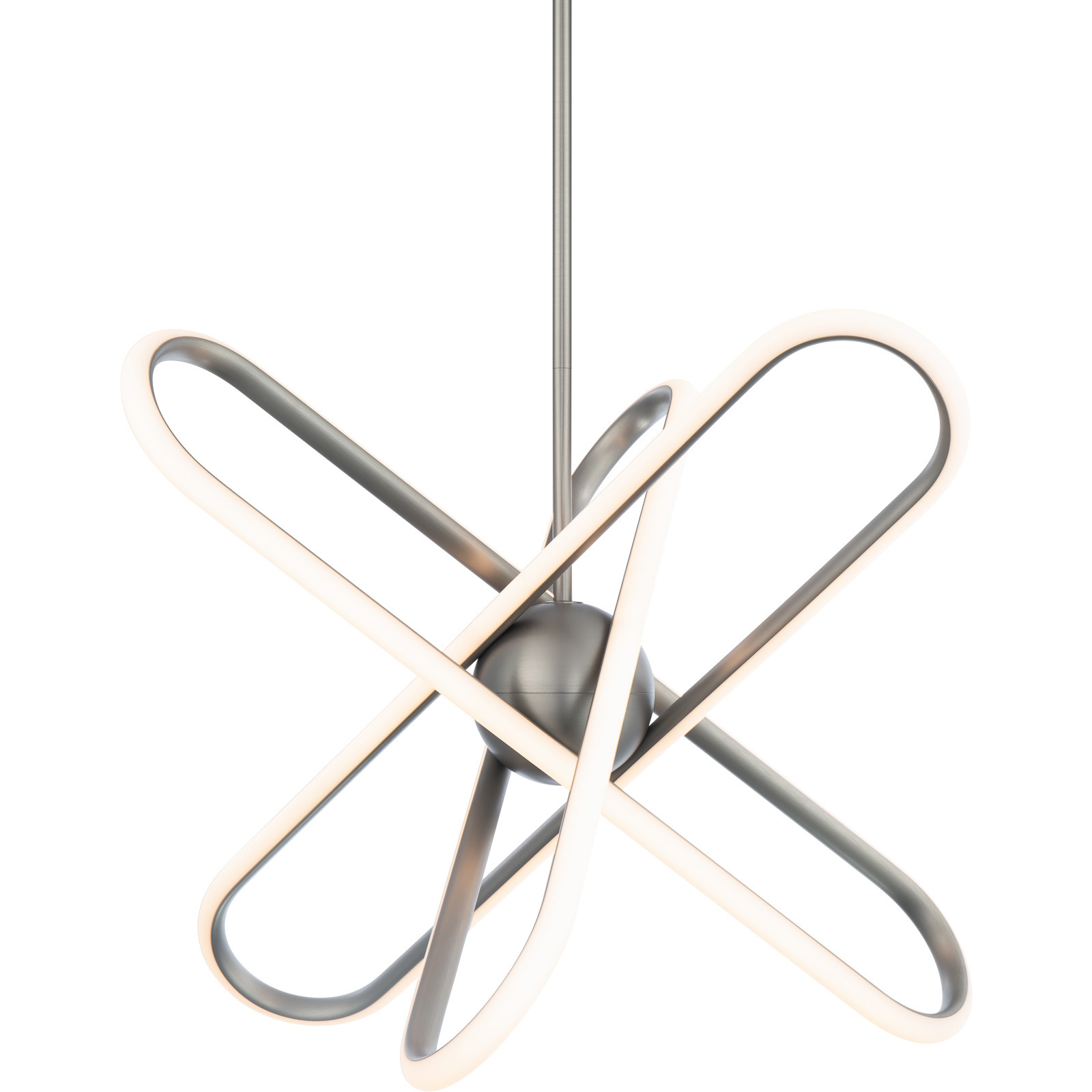 Valerius LED 21 inch Brushed Nickel Pendant Ceiling Light, dweLED