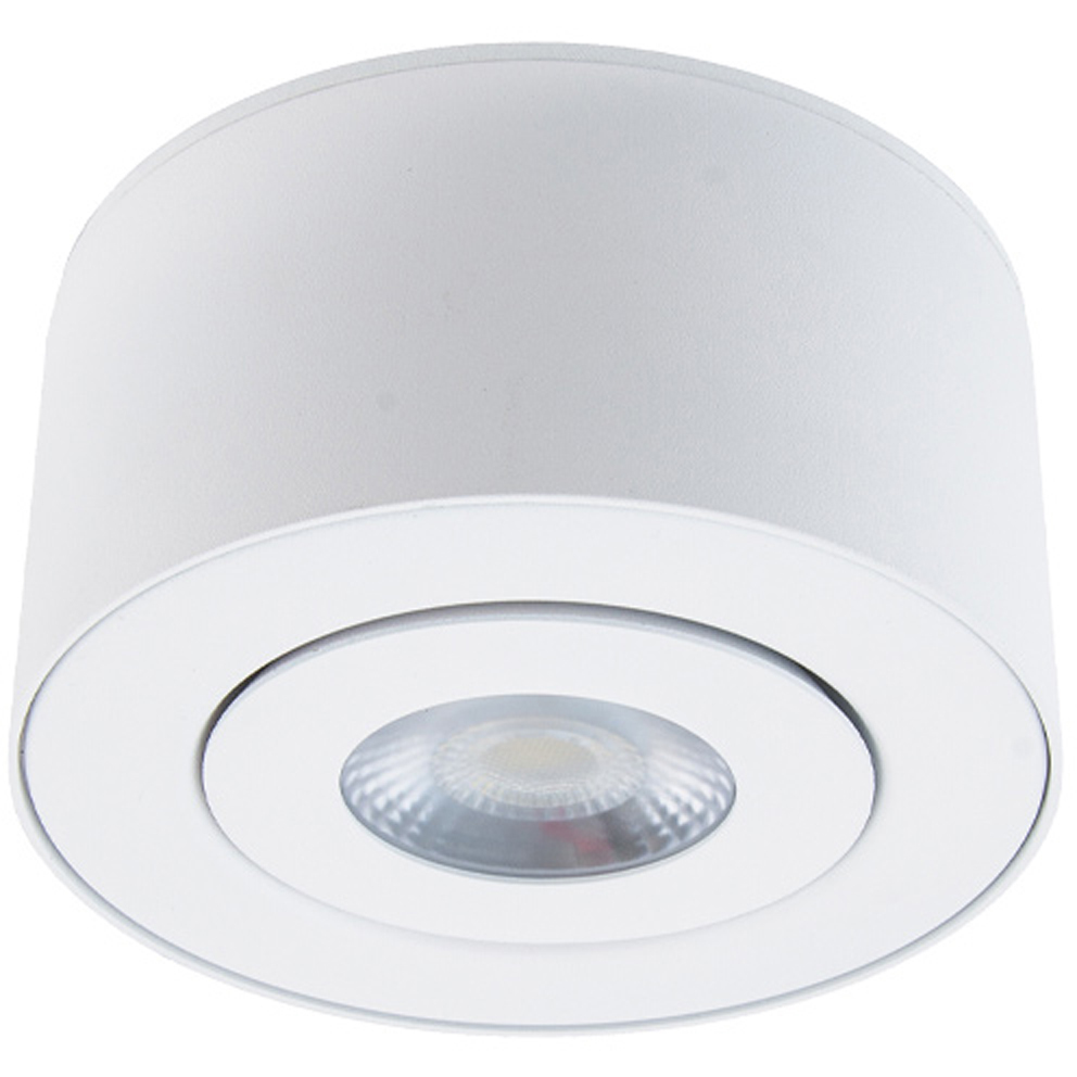 Peek LED 4.88 inch White Flush Mount Ceiling Light in 4000K, dweLED