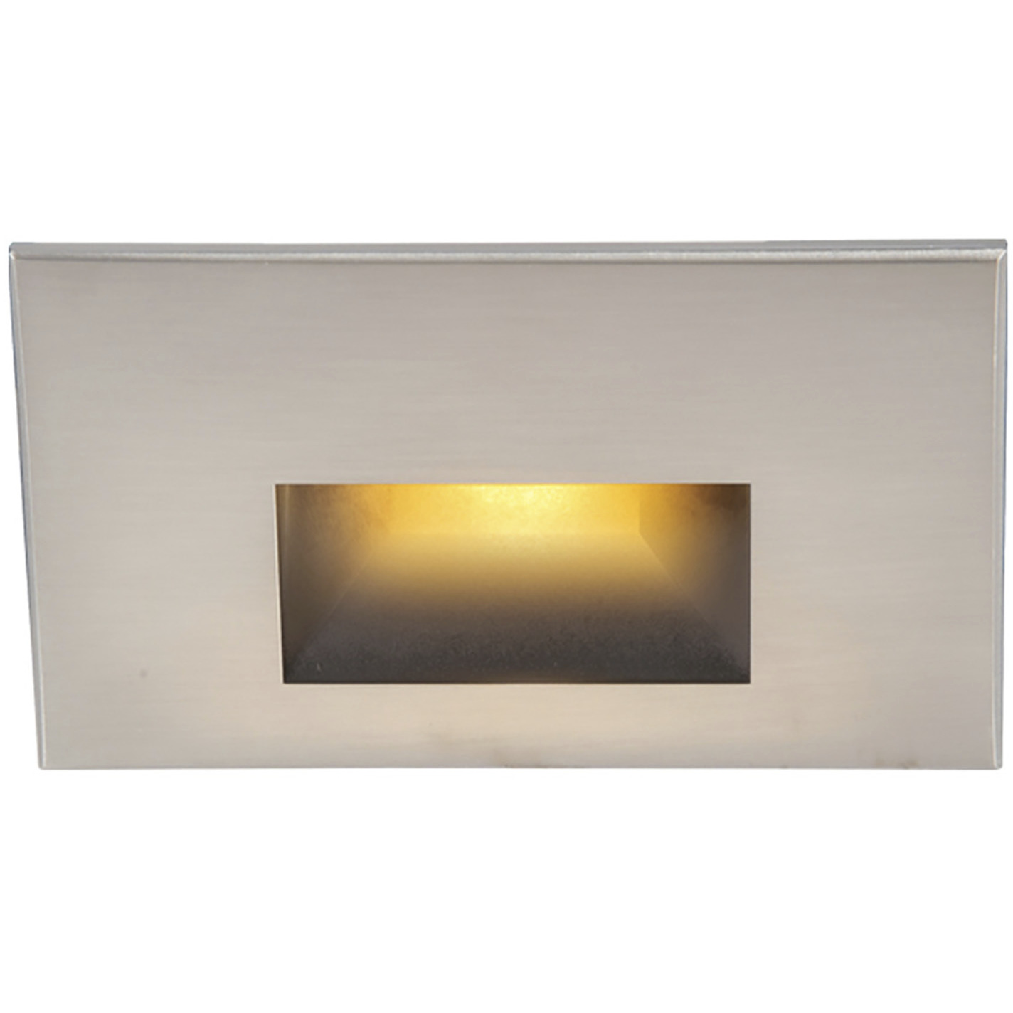 WAC 120V Step Light LED 1.5 inch Brushed Nickel ADA Step and Wall Light in Amber, WAC Lighting