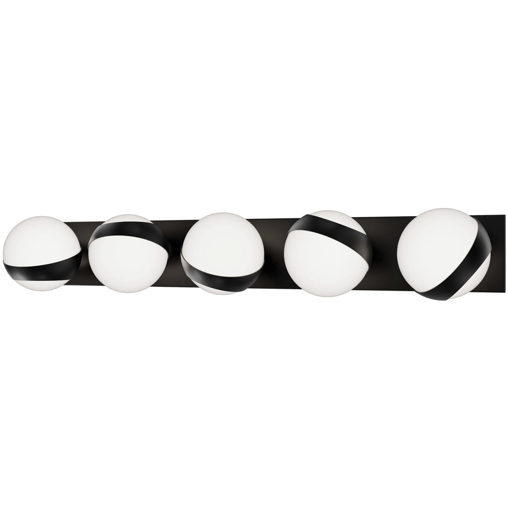 Tripoli LED 7 inch Black Bath Vanity & Wall Light in 3000K, dweLED