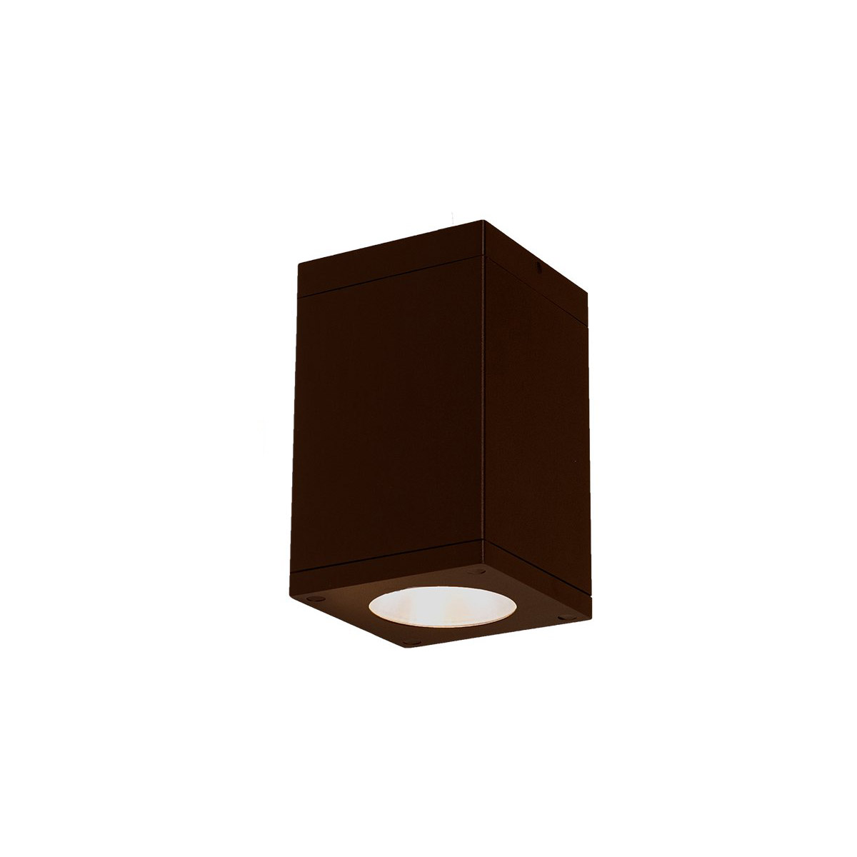 Cube Arch LED 5.5 inch Bronze Outdoor Flush in Spot, 85, 2700K