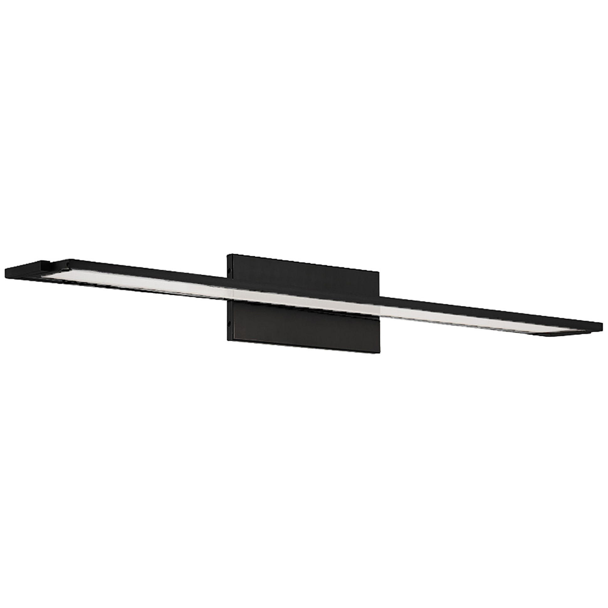 Line LED 36 inch Black Bath Vanity & Wall Light in 3000K, dweLED