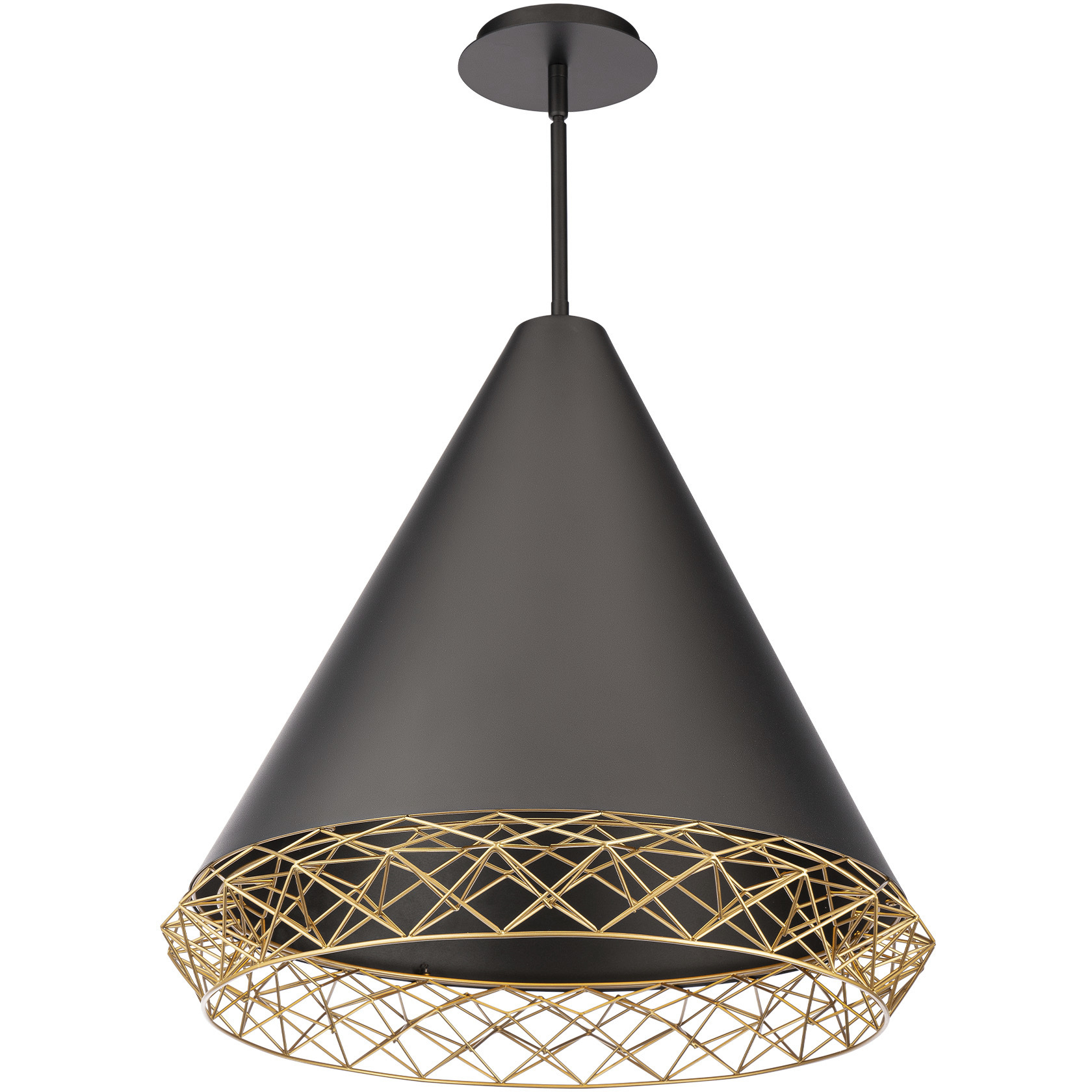 20-60代からのファッション通販  Lacey LED dweLED Light, Ceiling Pendant Gold Black inch 22 