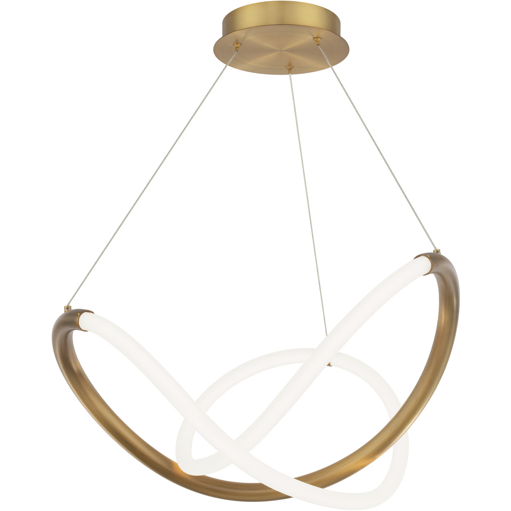 WAC Lighting PD-19324-AB Solo LED 23.63 inch Aged Brass