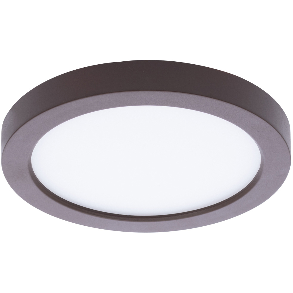Round LED 5.25 inch Bronze Flush Mount Ceiling Light in 3500K, 1, WAC Limited