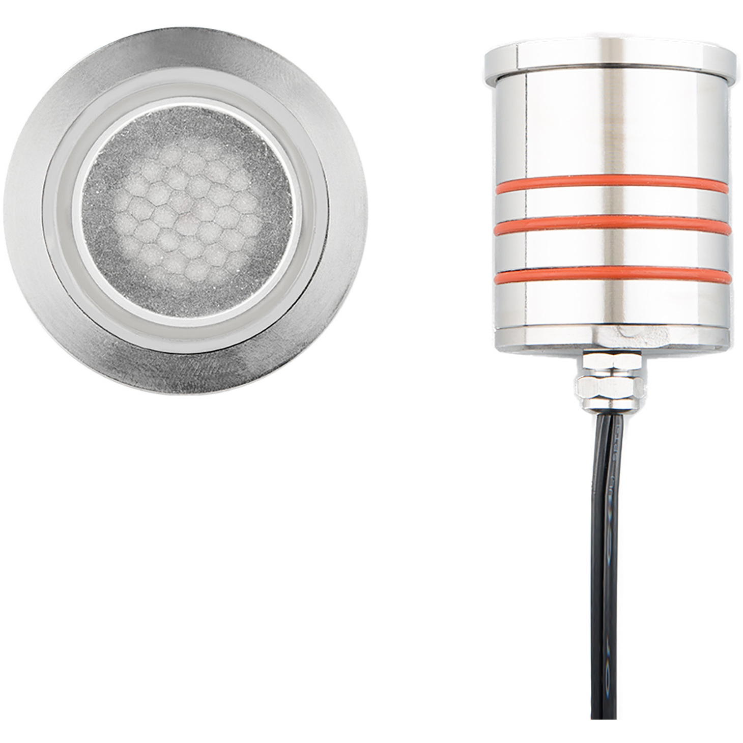 Inground Recessed Light 12 4 watt Stainless Steel Path Indicator Light in 3000K Warm White LED, WAC Landscape