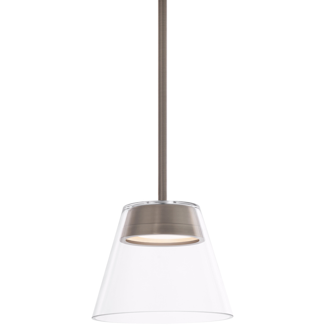 Chandra 1 Light 7.5 inch Brushed Nickel Mini Pendant Ceiling Light dweLED