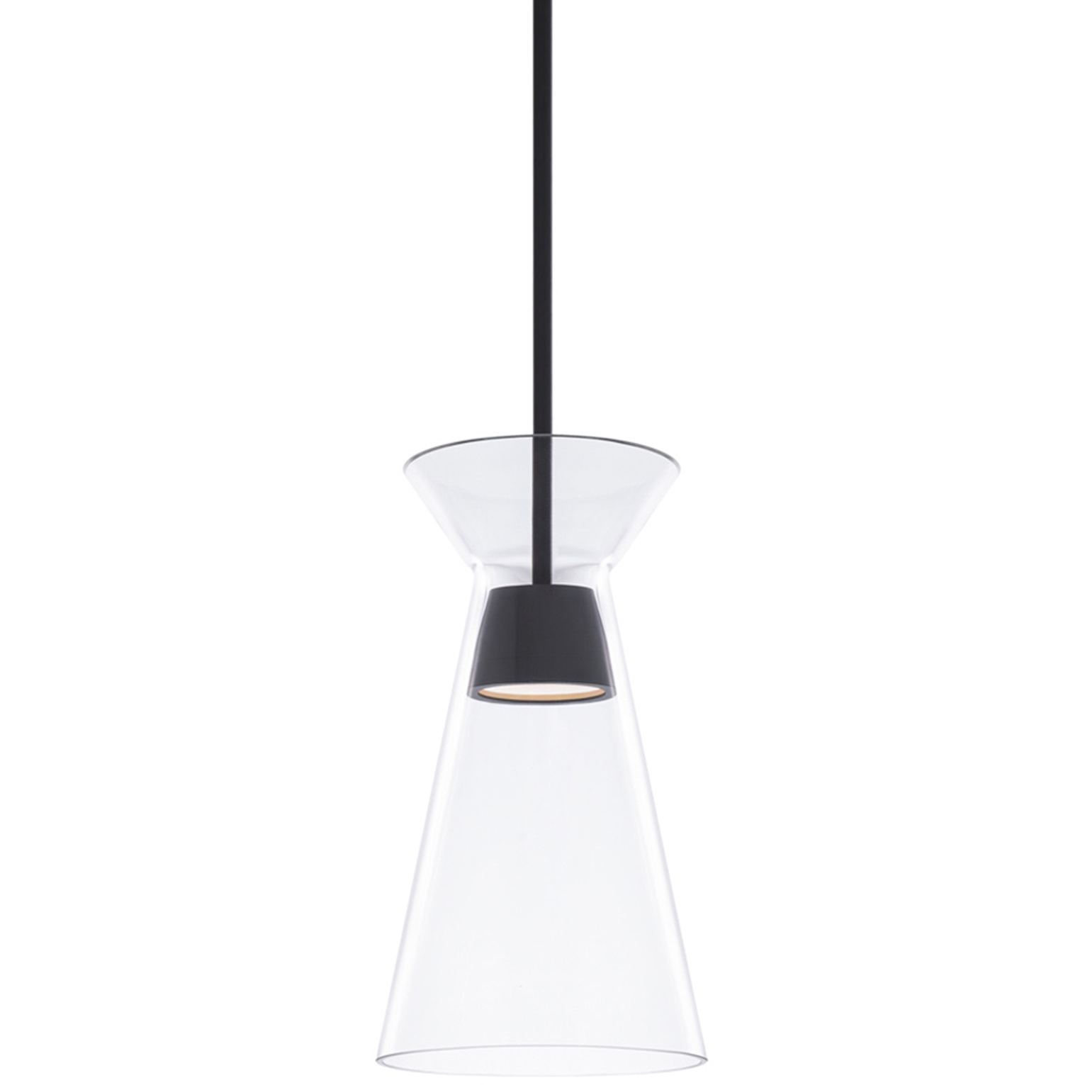 Chandra LED 8 inch Black Mini-Pendant Ceiling Light, dweLED